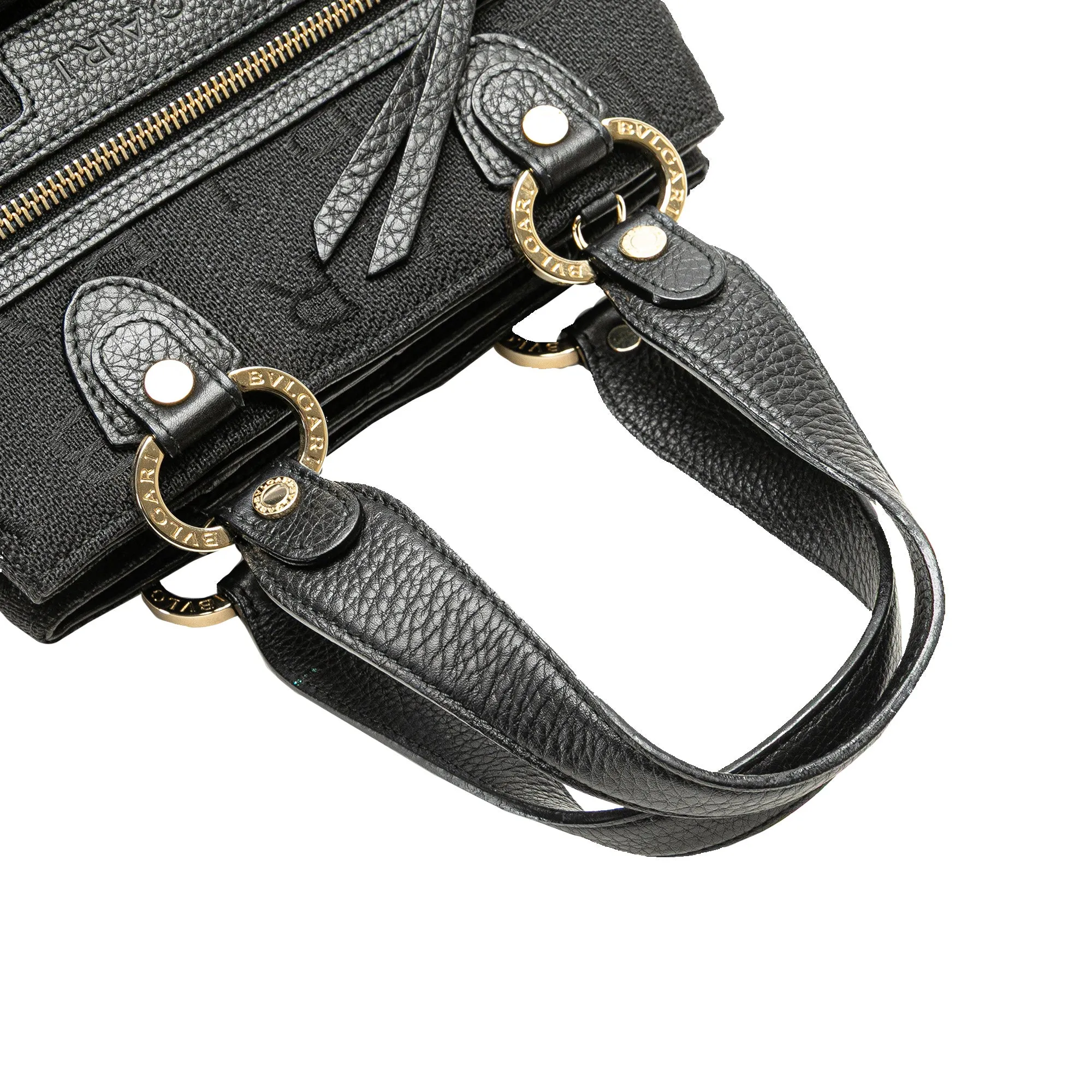 Bvlgari Logomania Canvas Handbag Black