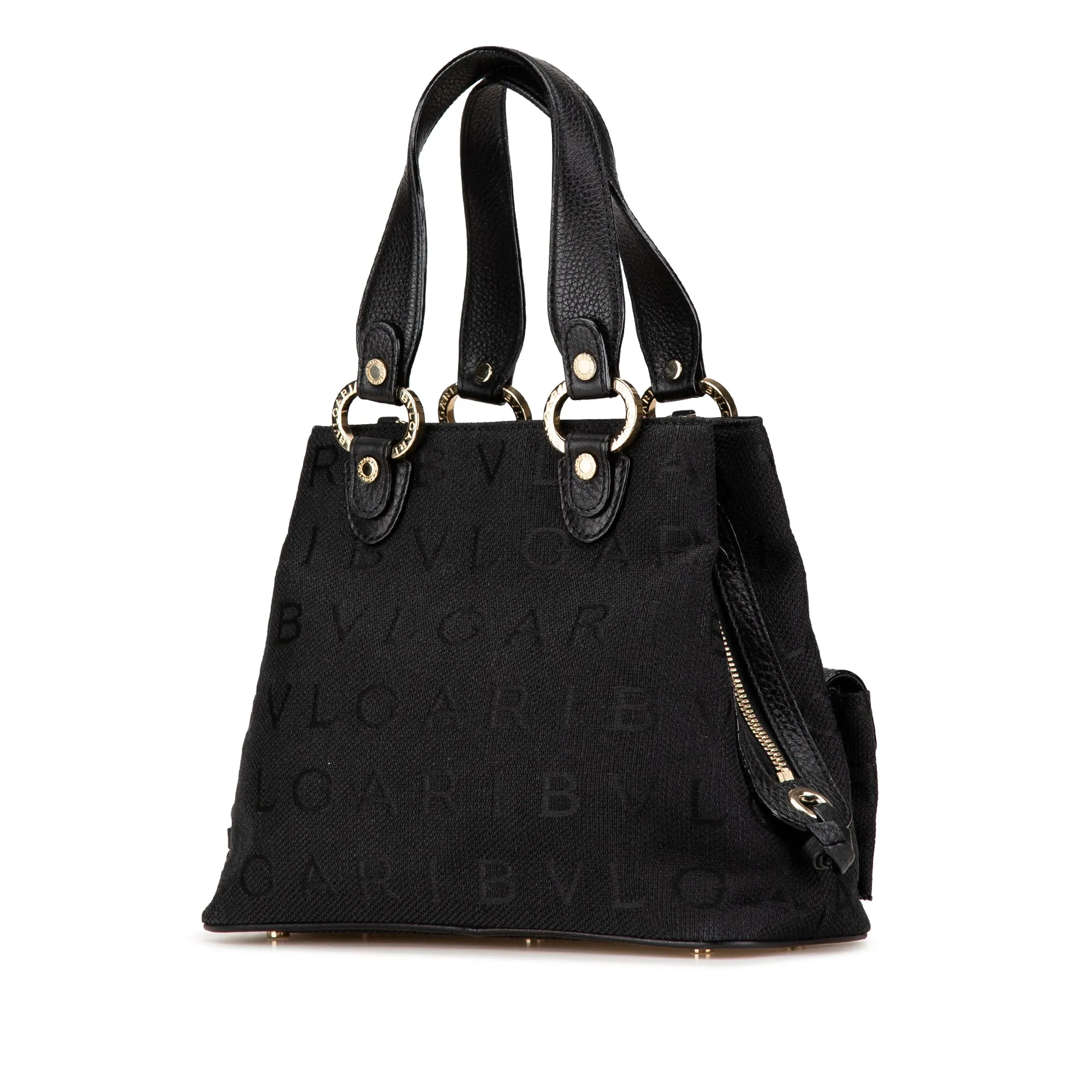 Bvlgari Logomania Canvas Handbag Black