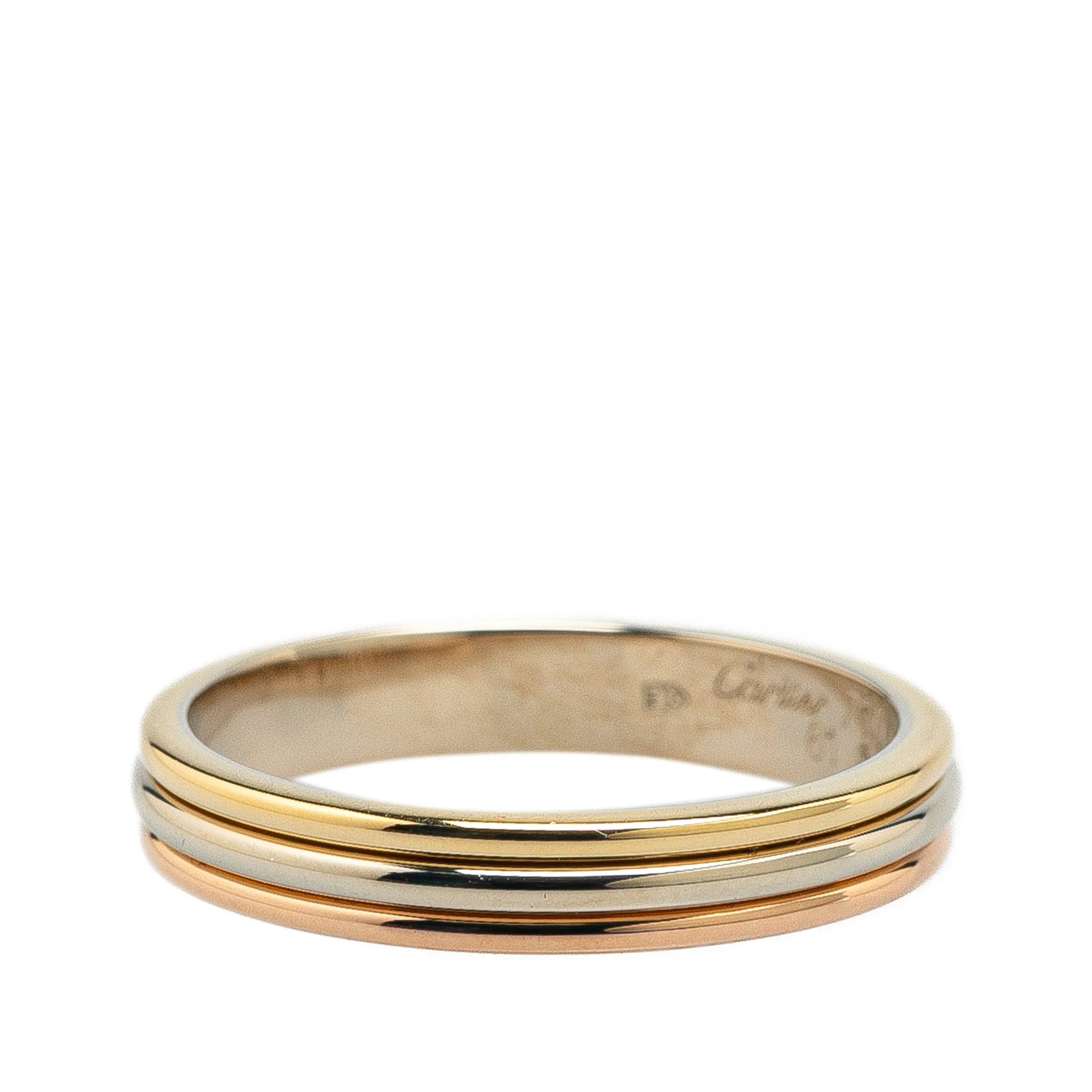 Cartier Tricolor 18K Trinity Wedding Band Ring Gold