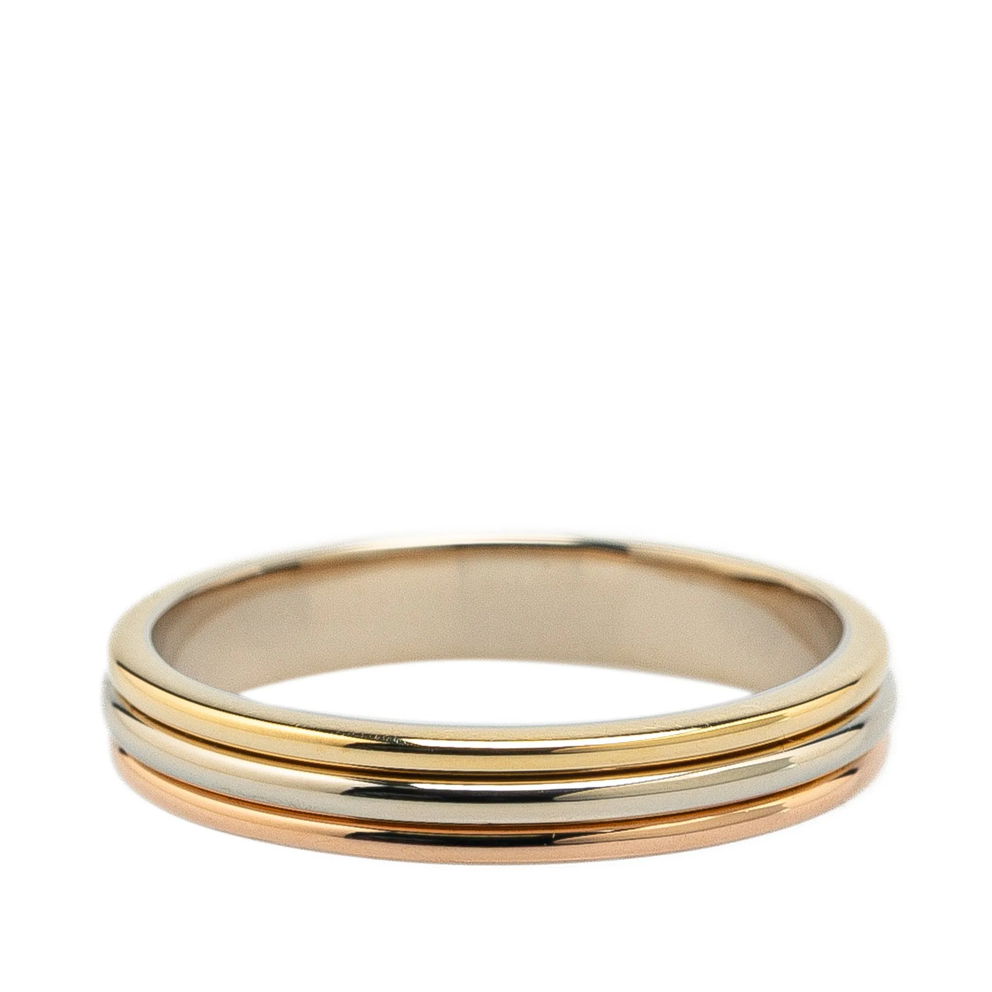 Cartier Tricolor 18K Trinity Wedding Band Ring Gold