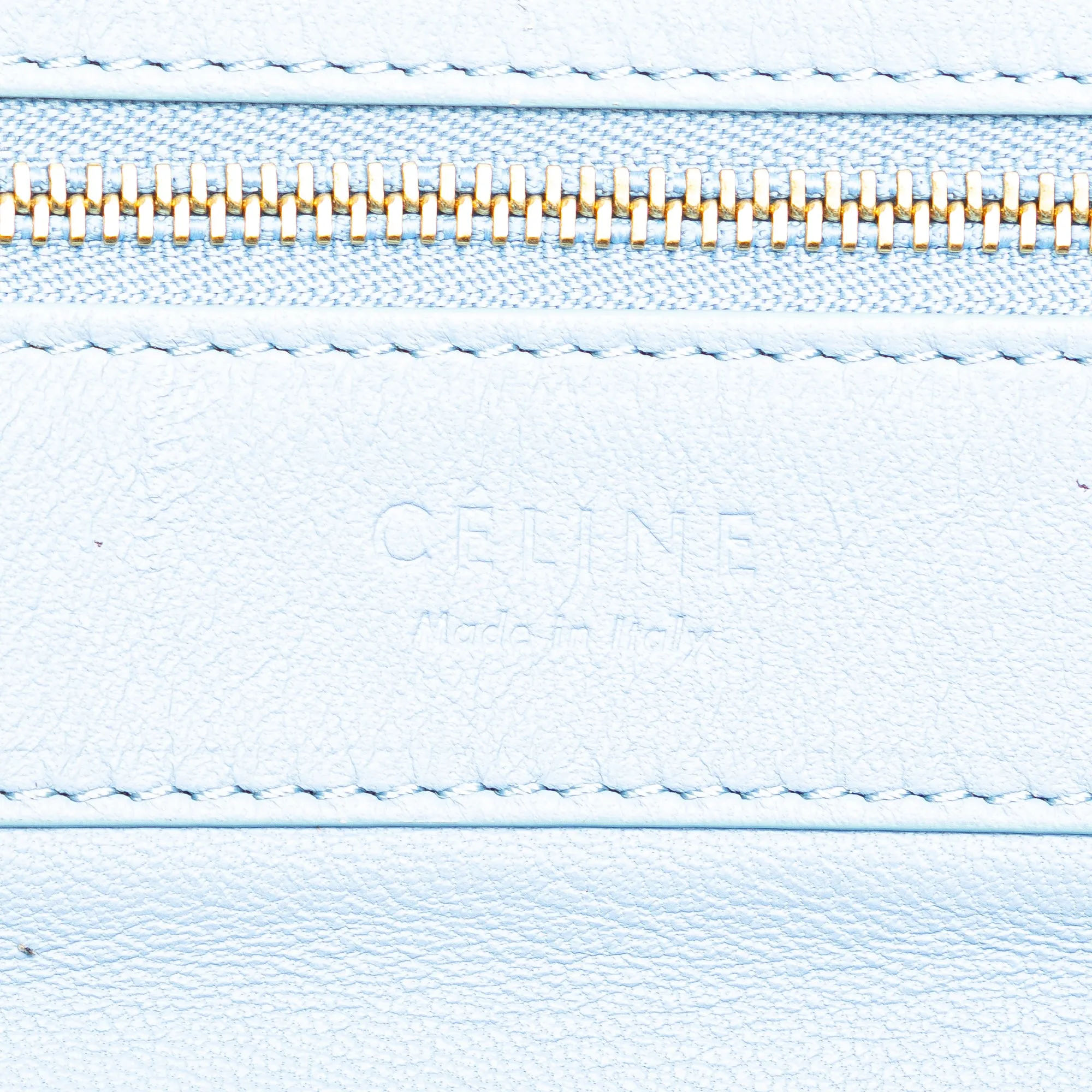 Celine Bicolor Leather Vertical Cabas Tote Blue