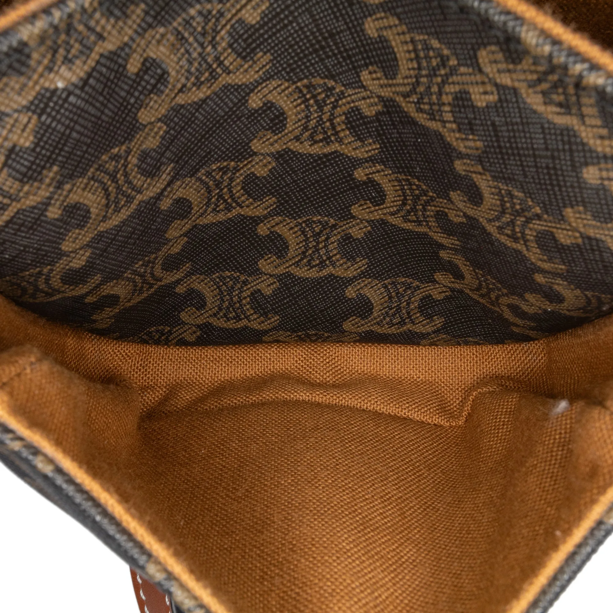 Celine Medium Triomphe Coated Canvas Folco Crossbody