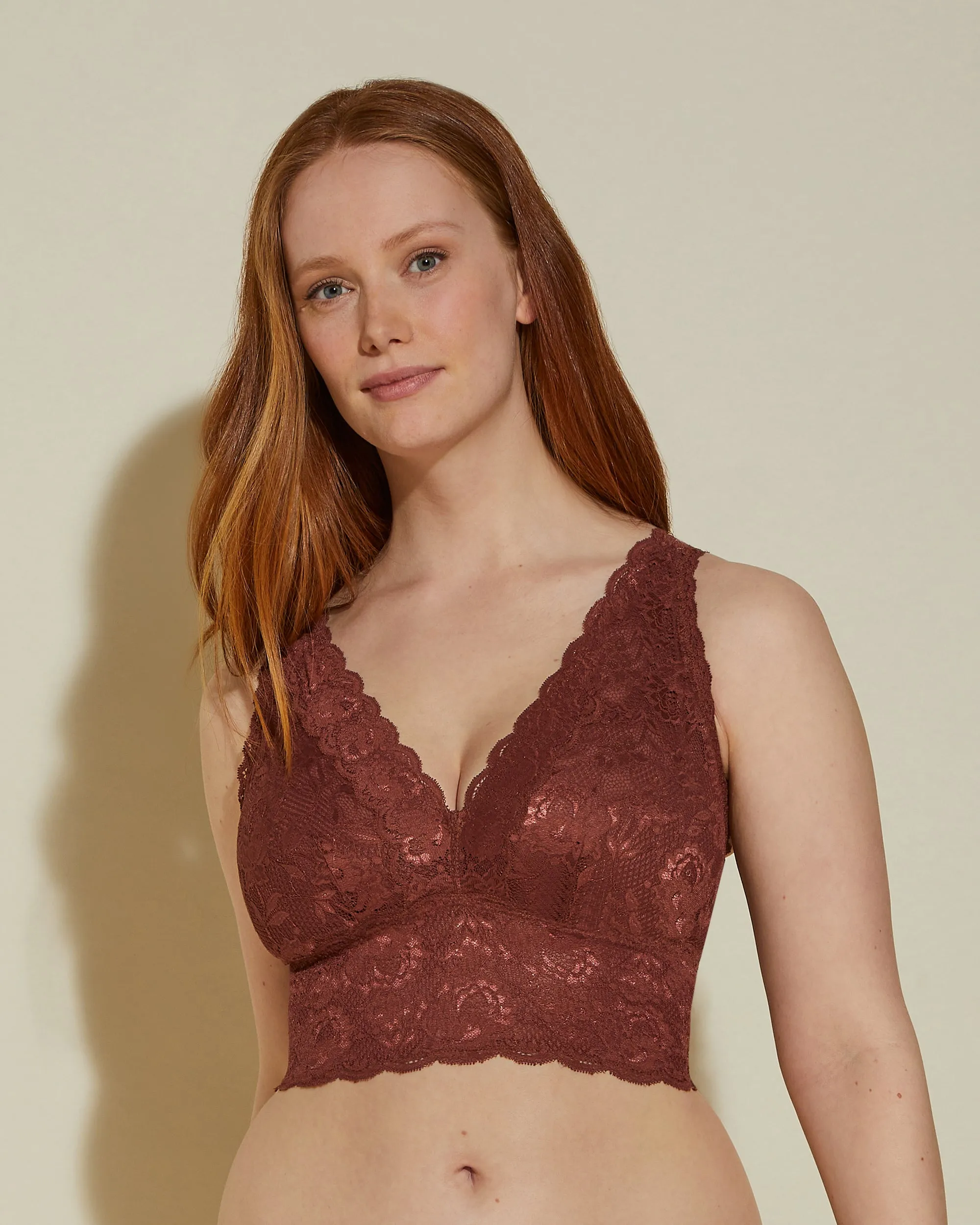 Curvy Plungie Longline Bralette Cosabella