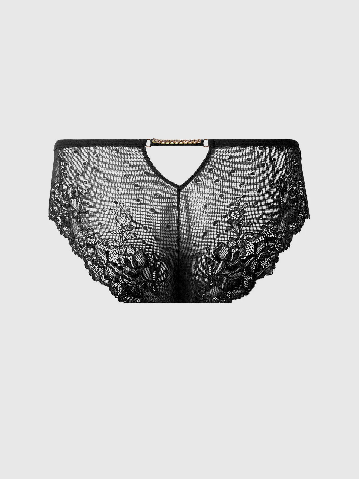 Elizabeth Lace & Rhinestone Back Cheeky
