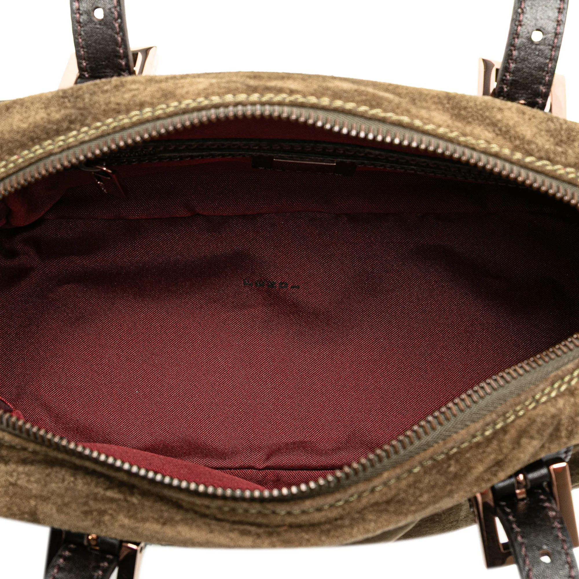 Fendi Suede Shoulder Bag Brown