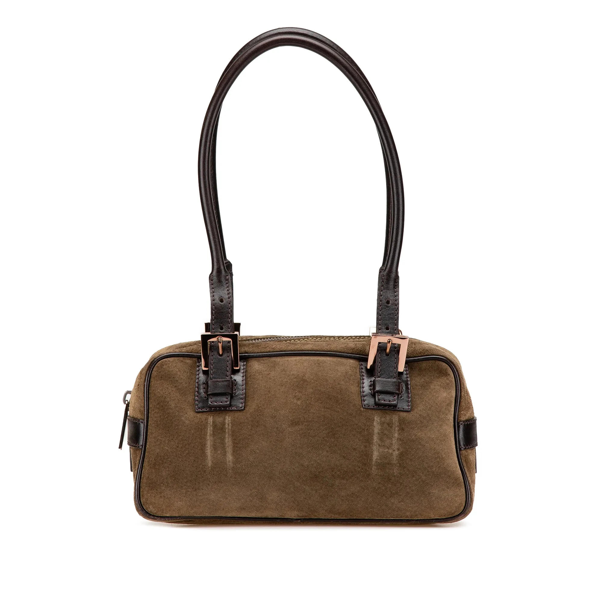 Fendi Suede Shoulder Bag Brown