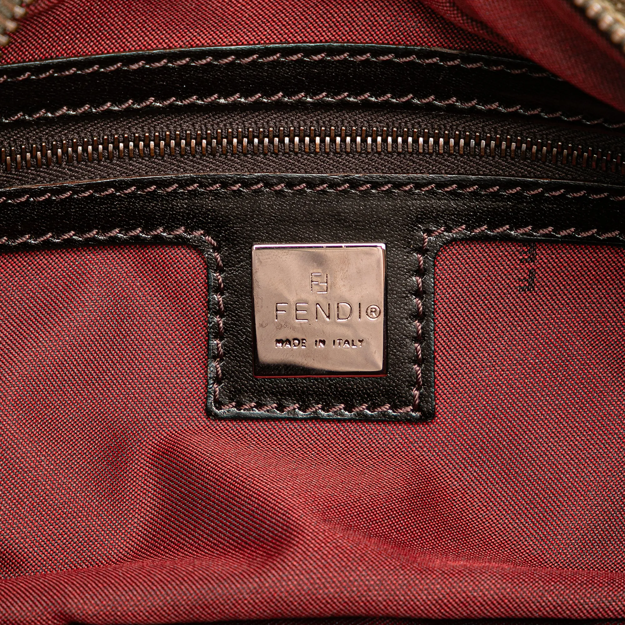 Fendi Suede Shoulder Bag Brown