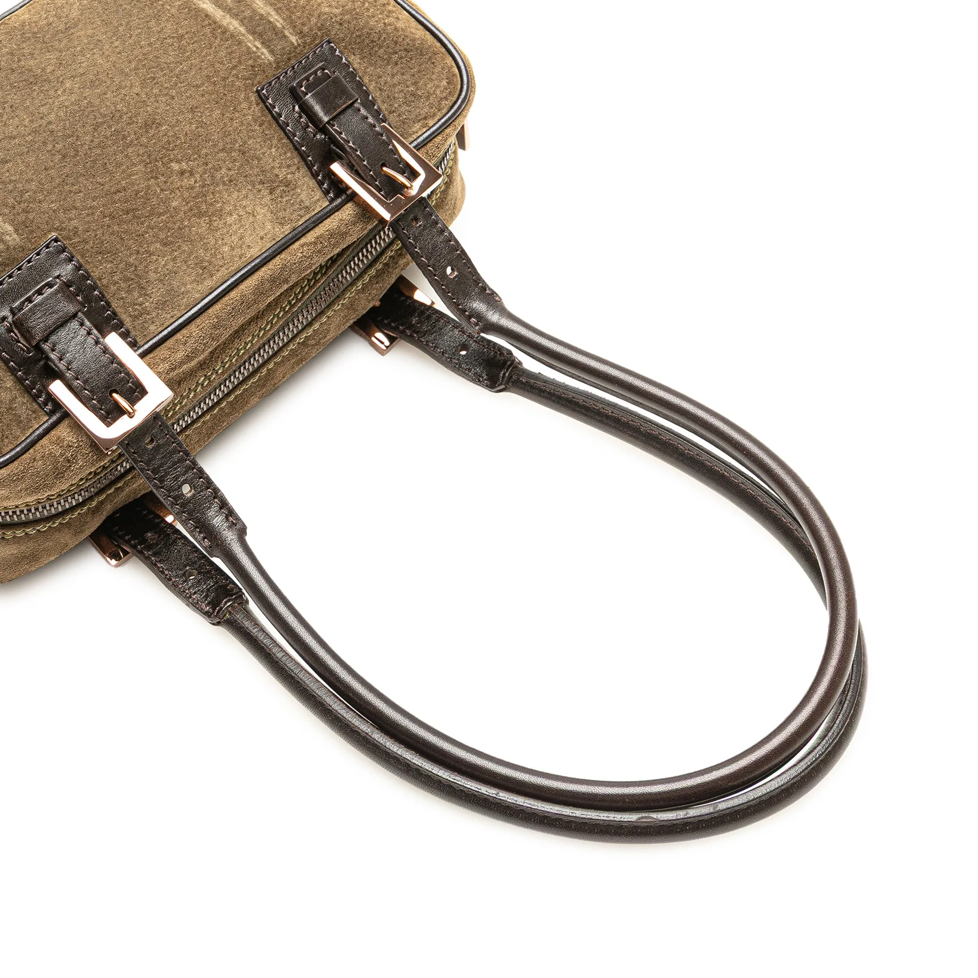 Fendi Suede Shoulder Bag Brown