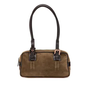 Fendi Suede Shoulder Bag Brown