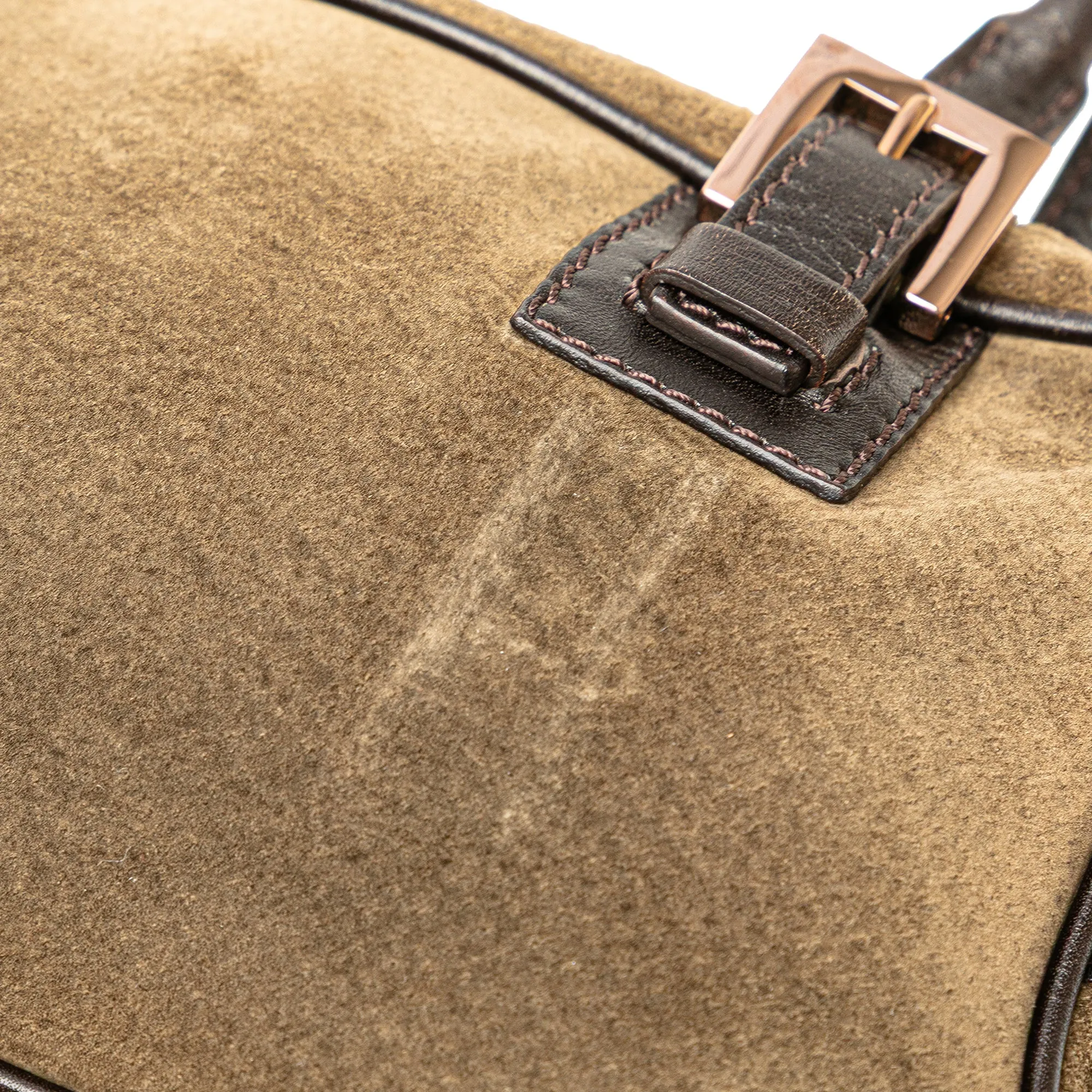 Fendi Suede Shoulder Bag Brown