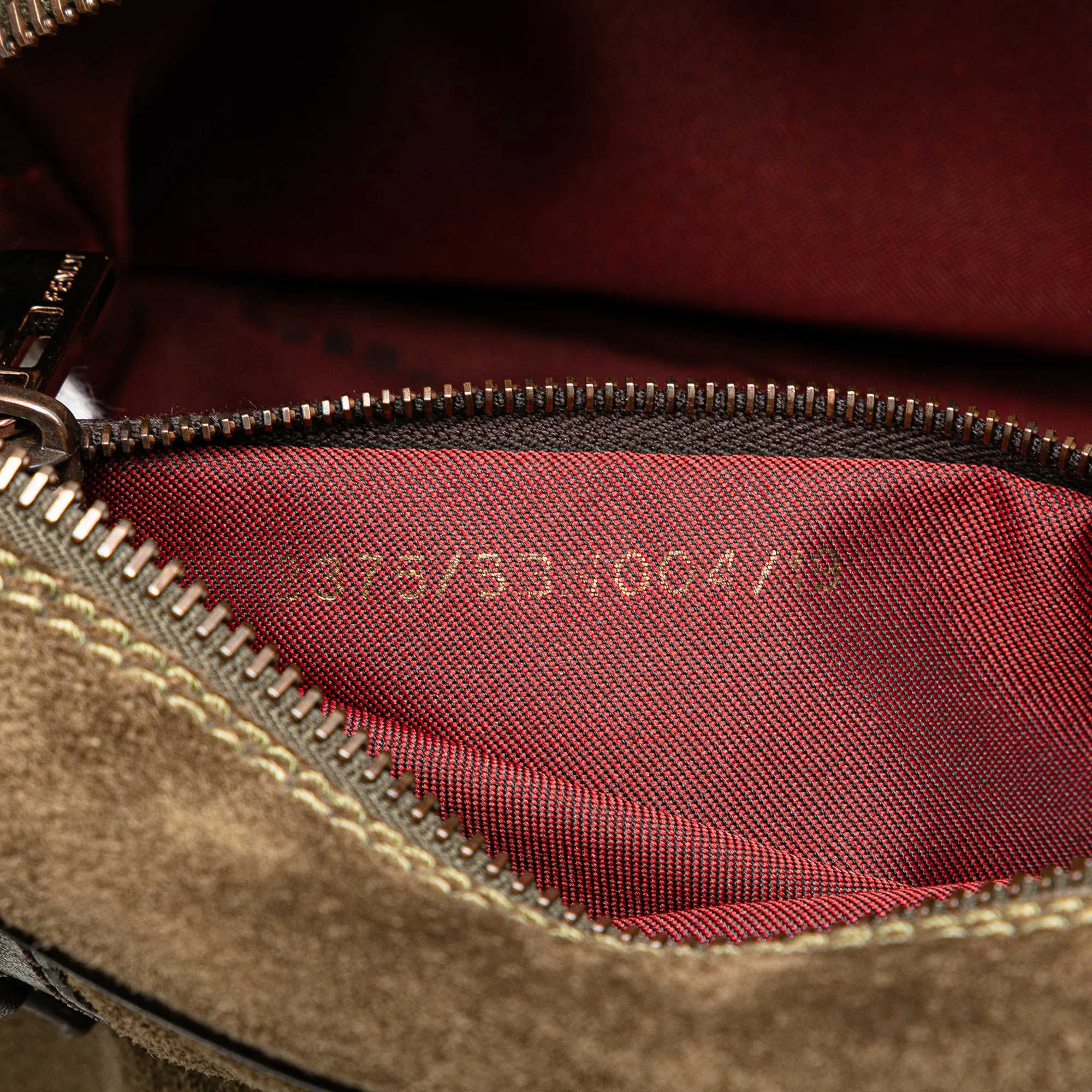 Fendi Suede Shoulder Bag Brown