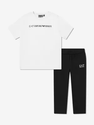Girls Logo Short Set in White