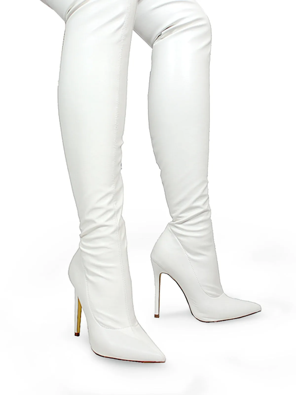 Gisele Stretchy Overknee Heeled Boots