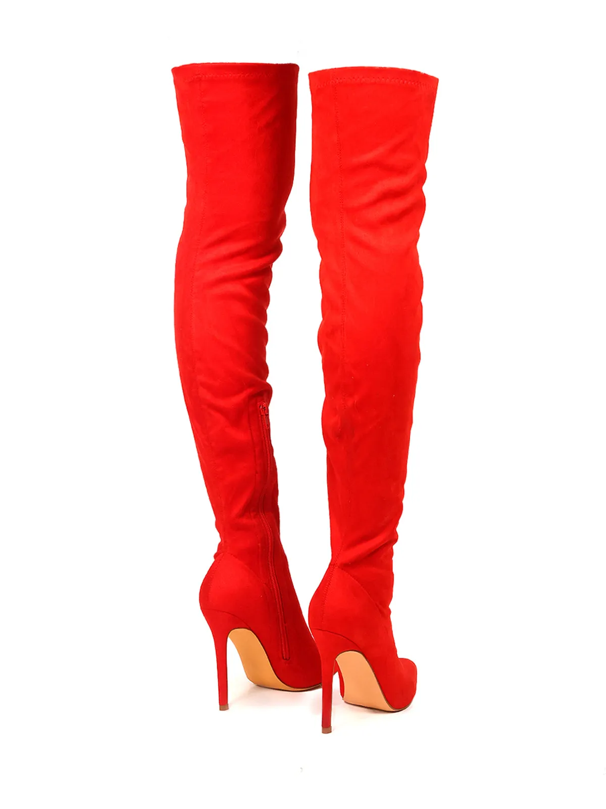 Gisele Stretchy Overknee Heeled Boots