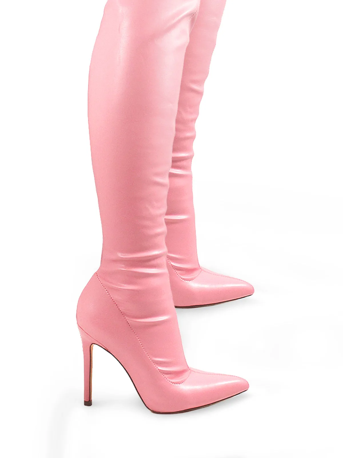 Gisele Stretchy Overknee Heeled Boots