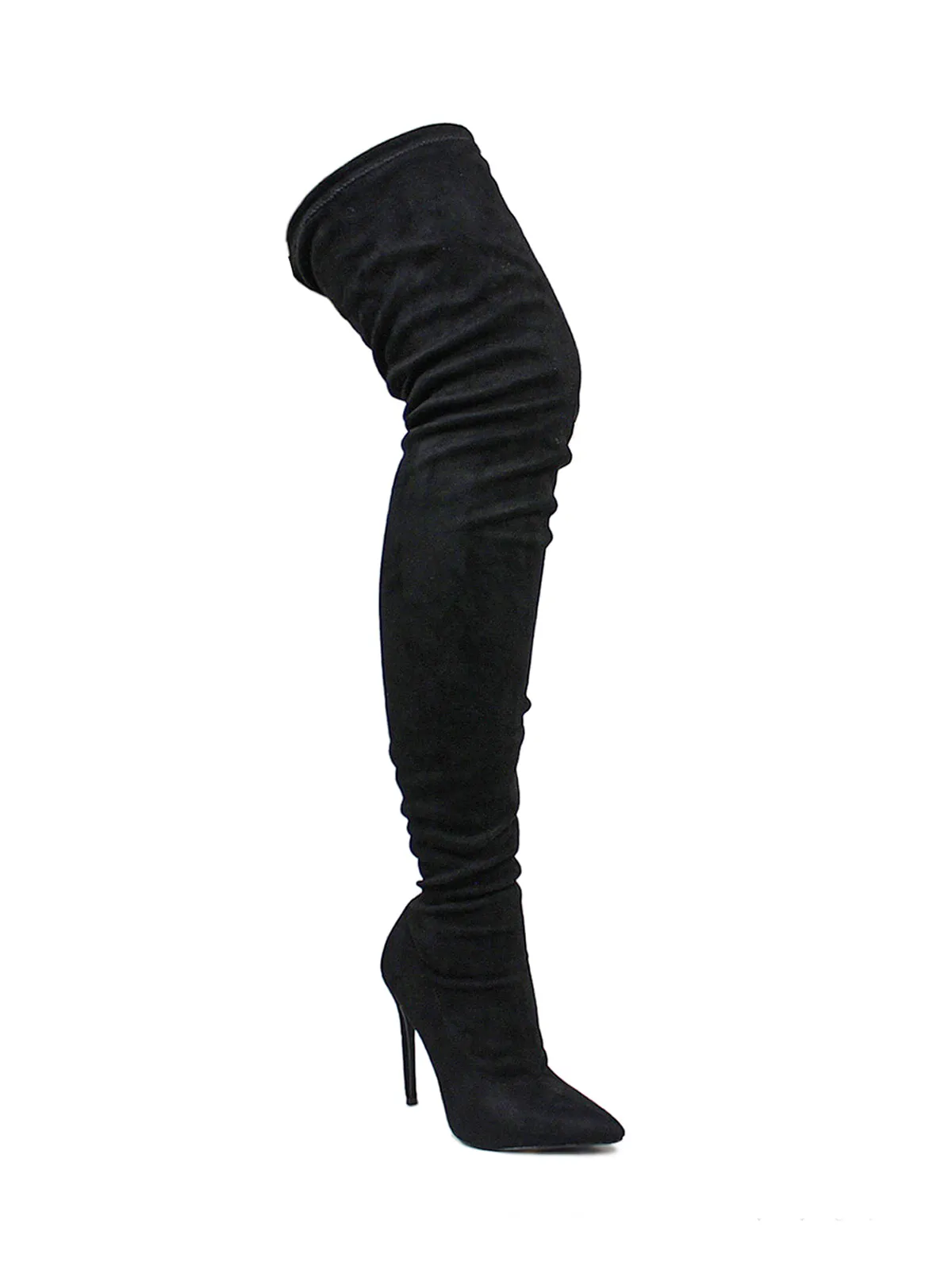 Gisele Stretchy Overknee Heeled Boots
