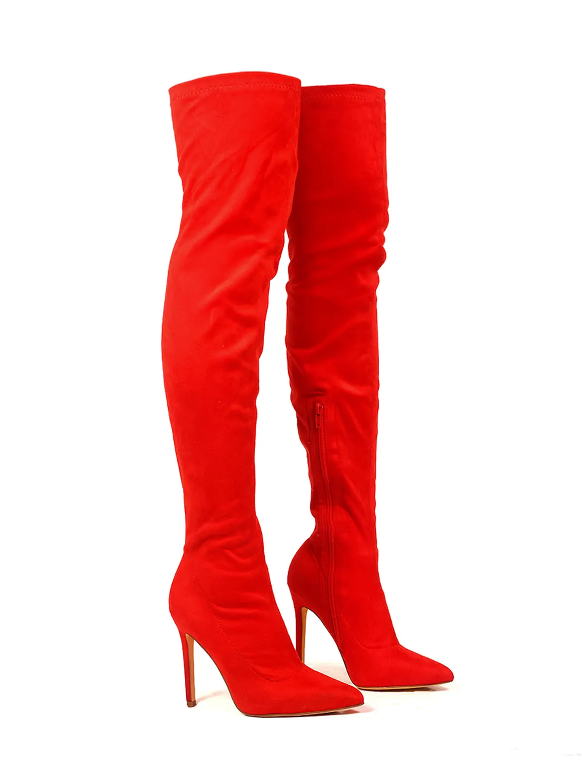 Gisele Stretchy Overknee Heeled Boots