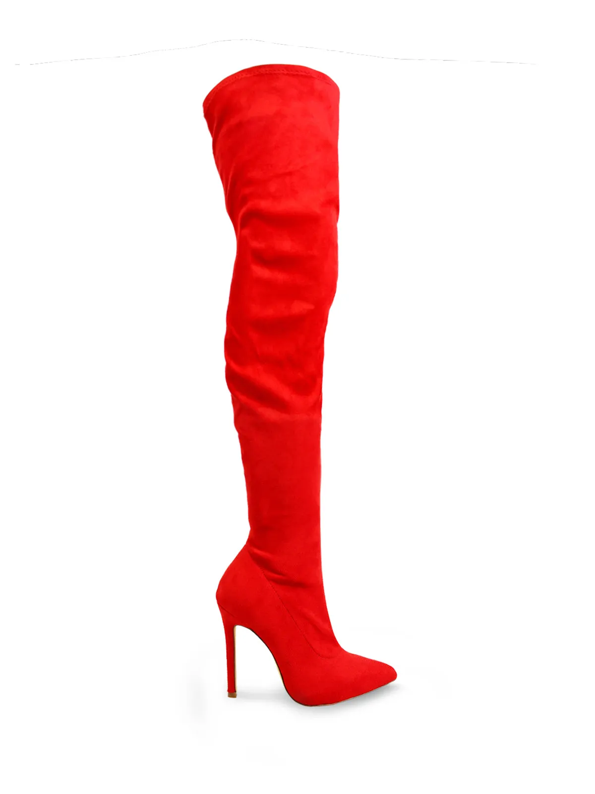 Gisele Stretchy Overknee Heeled Boots