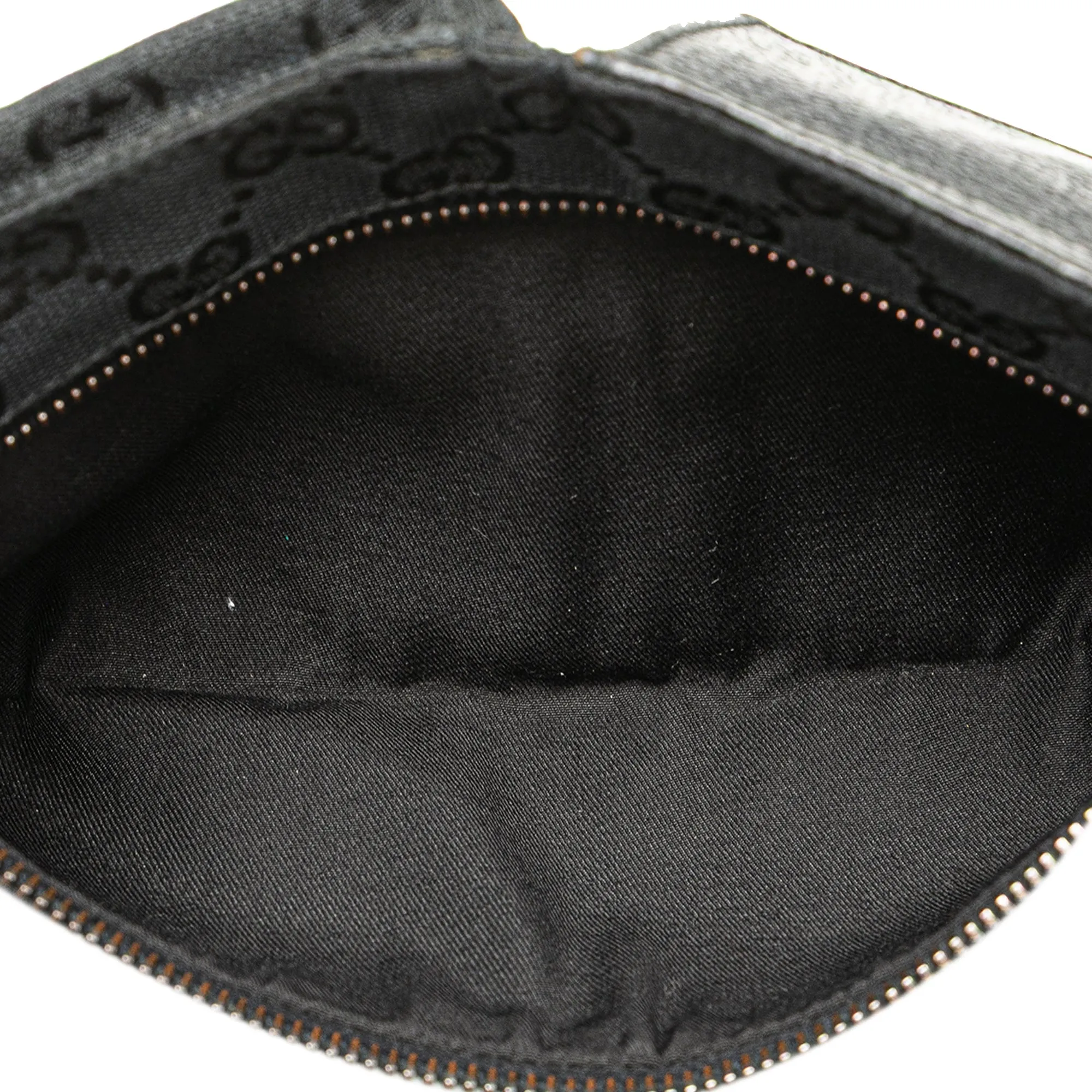 Gucci GG Canvas Double Pocket Belt Bag Black