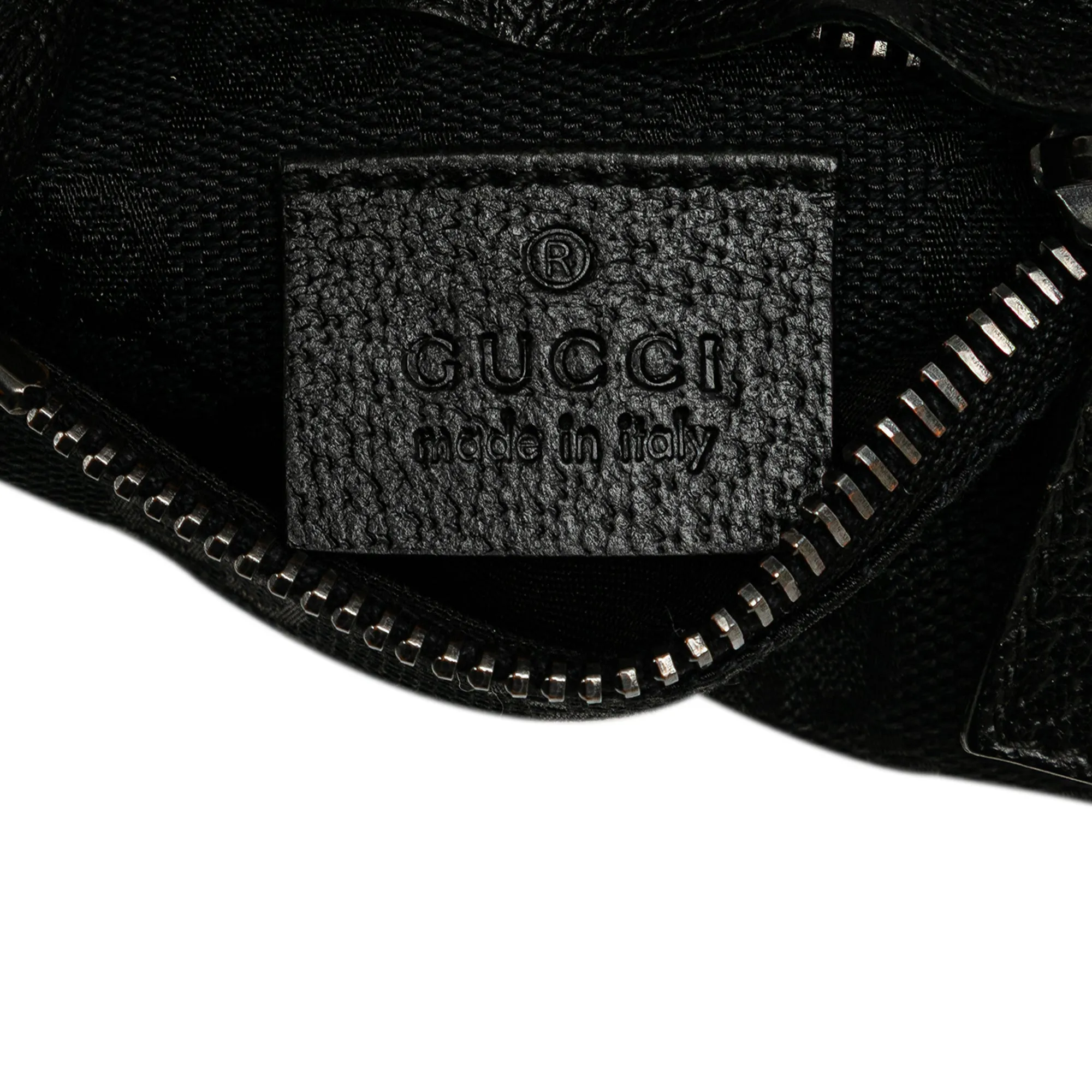 Gucci GG Canvas Double Pocket Belt Bag Black