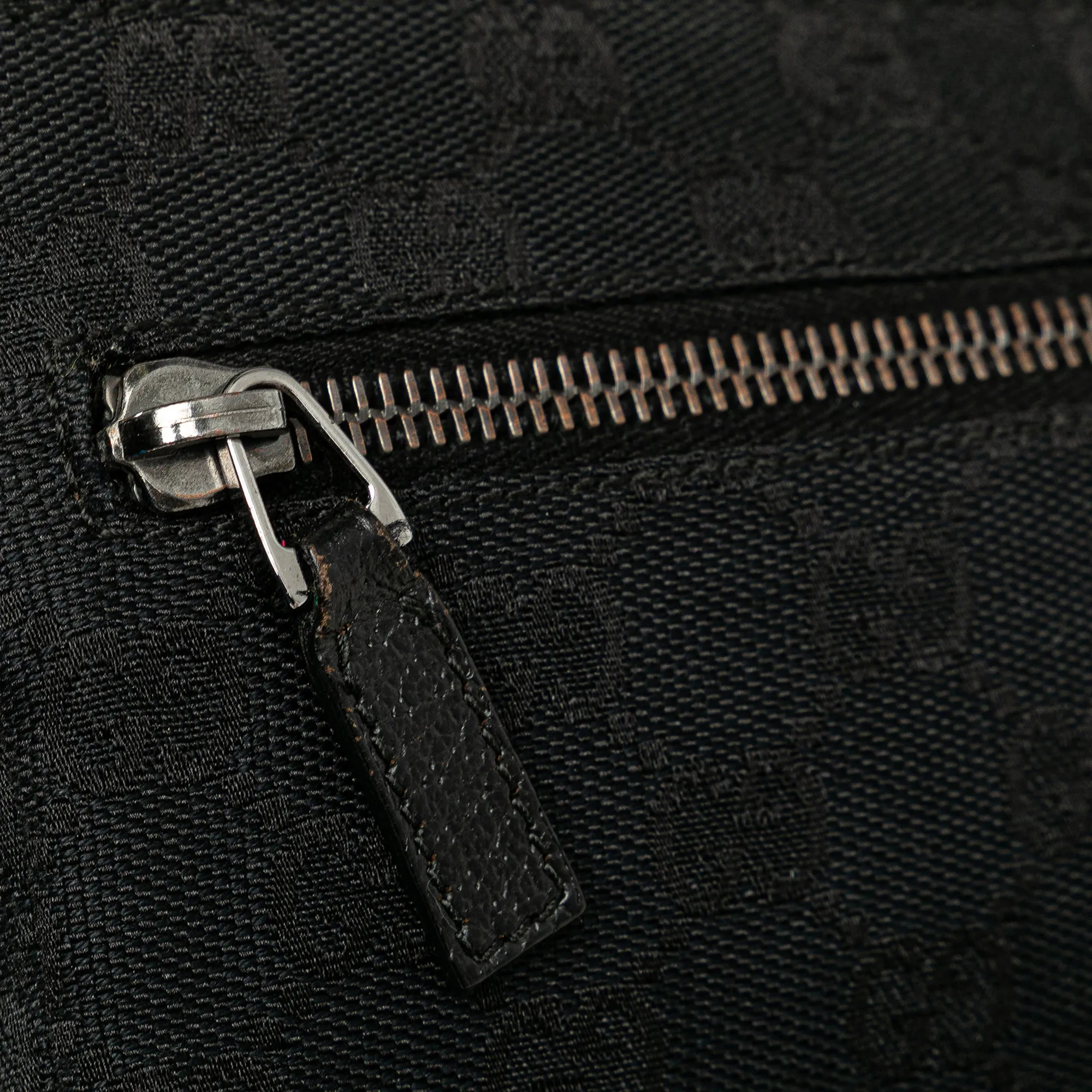 Gucci GG Canvas Double Pocket Belt Bag Black