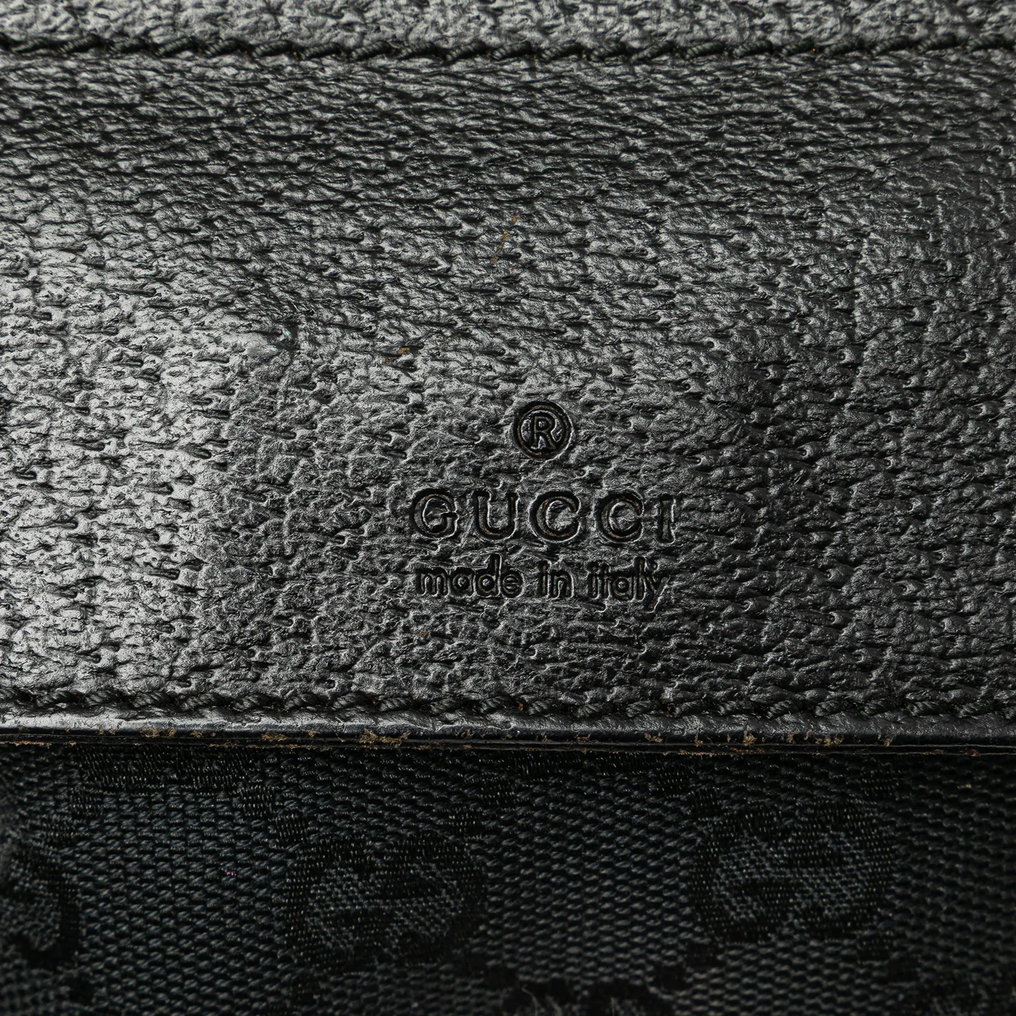 Gucci GG Canvas Double Pocket Belt Bag Black