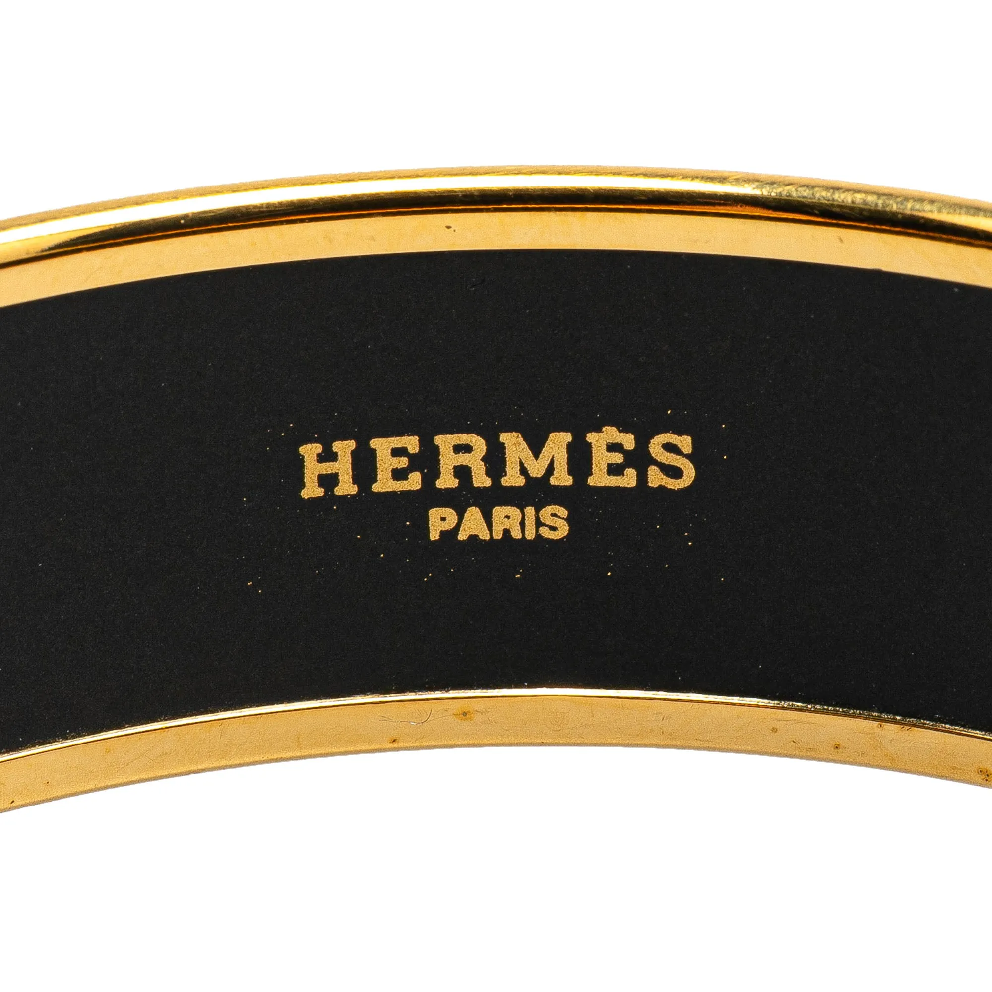 Herms Wide Seashells Enamel Bangle 65