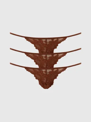 Jessica Lace Mini G-String 3 Pack
