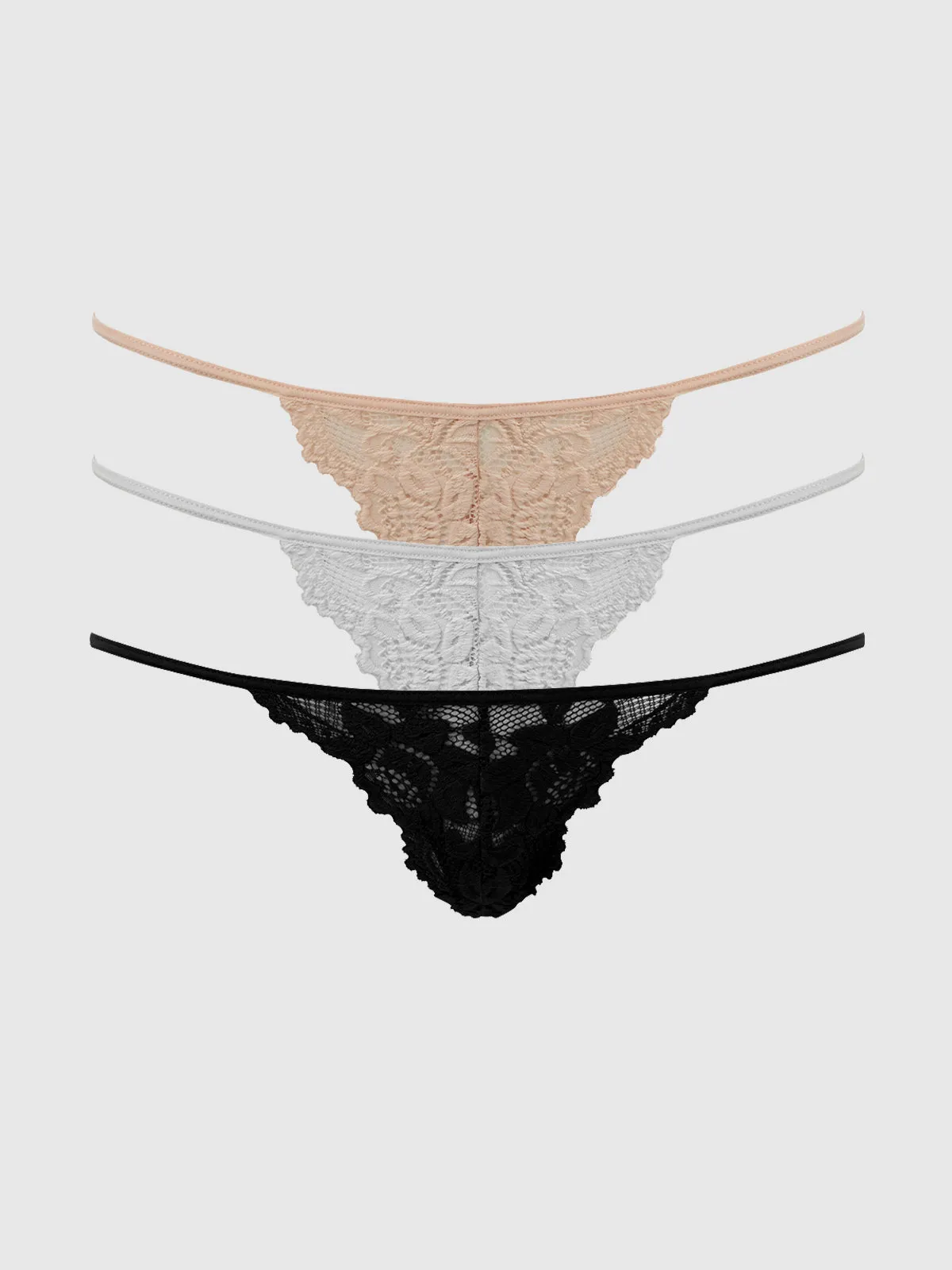 Jessica Lace Mini G-String 3 Pack