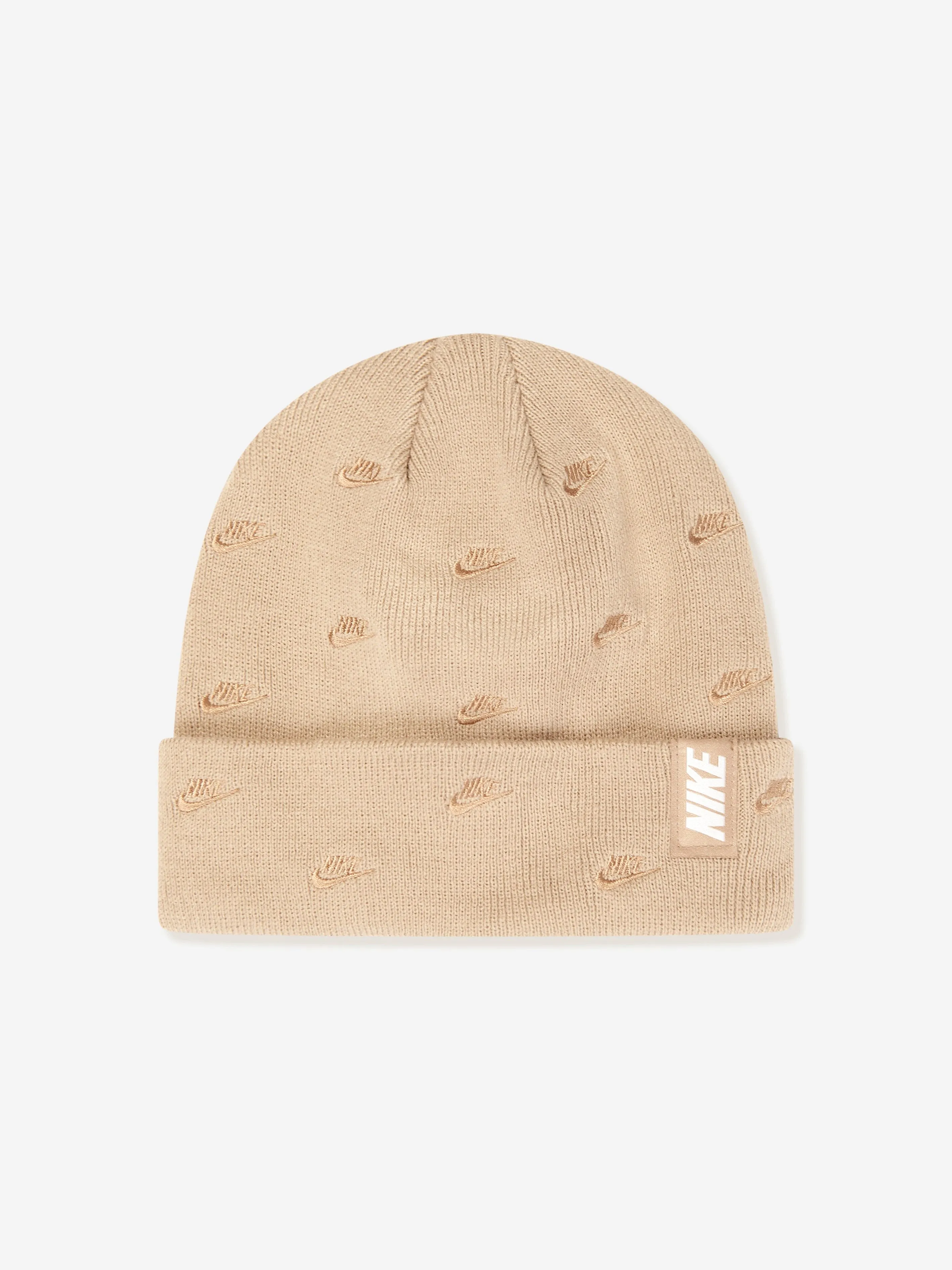 Kids Futura Beanie and Glove Set in Beige
