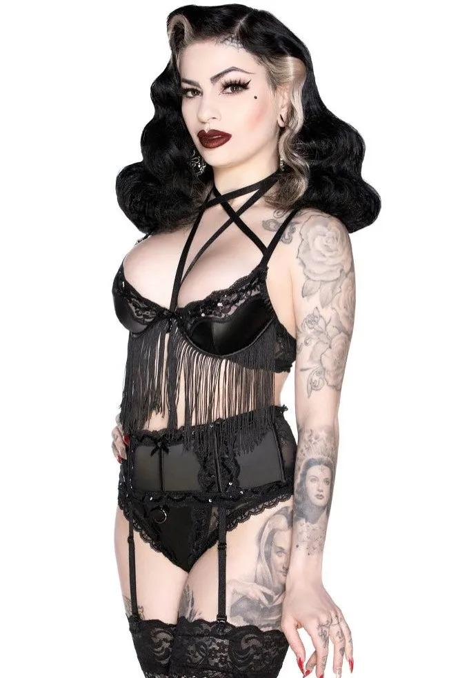 Killstar - Shes Poison Fringe Black - Bras