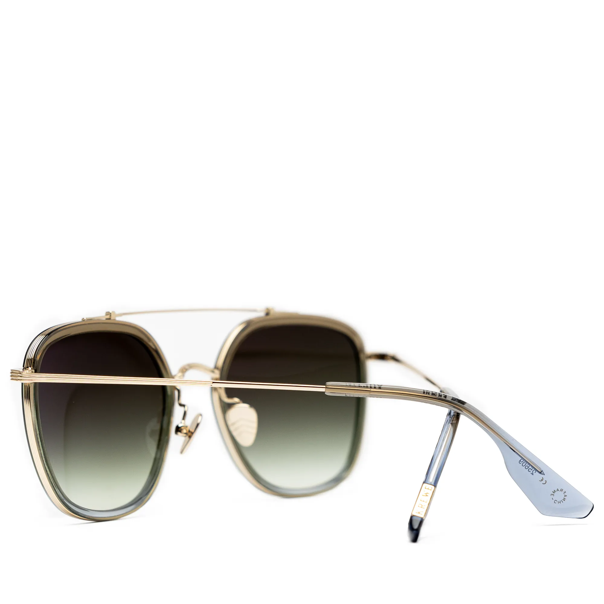 Krewe Austin Sunglasses - Matcha/Matte Black Fade 12K