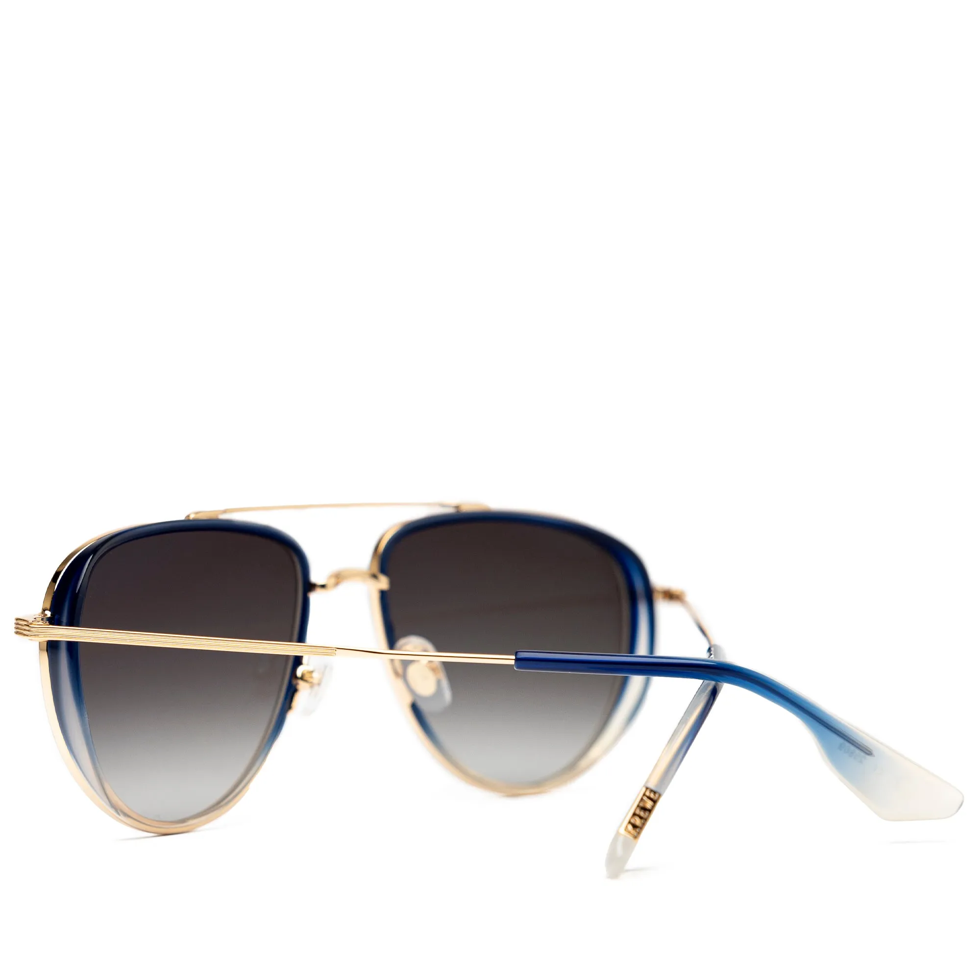 Krewe Coleman Sunglasses - Matte Indigo Fade/Gravity 18K