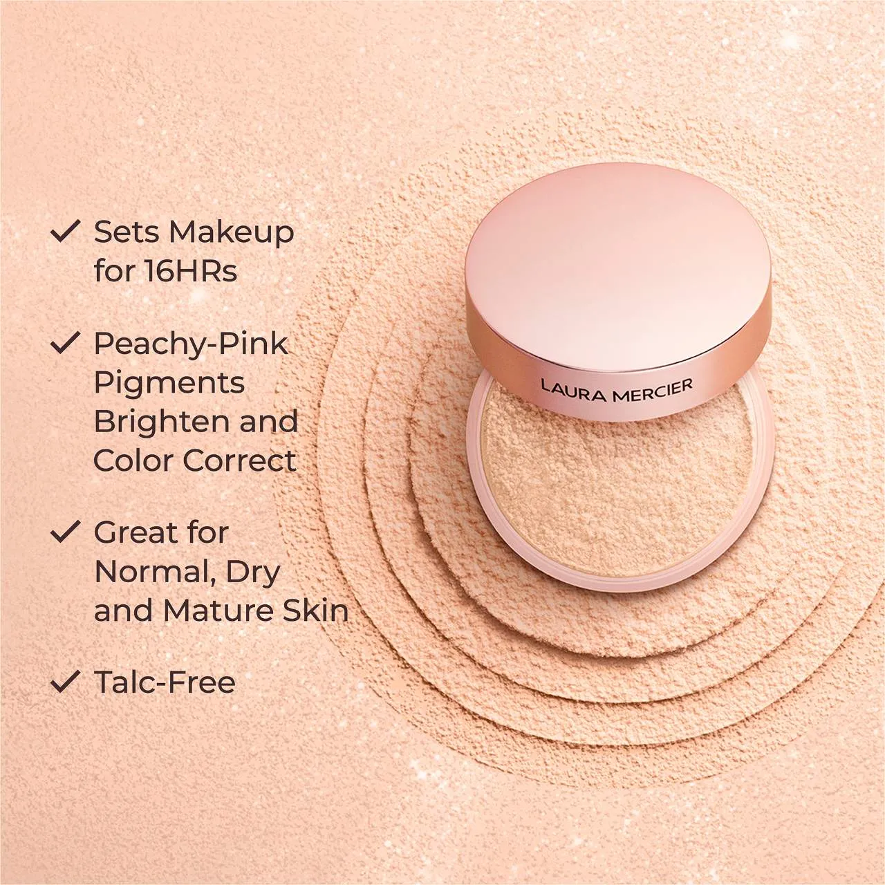 Laura Mercier  Ultra-Blur Talc-Free Translucent Loose Setting Powder - Rose NIB