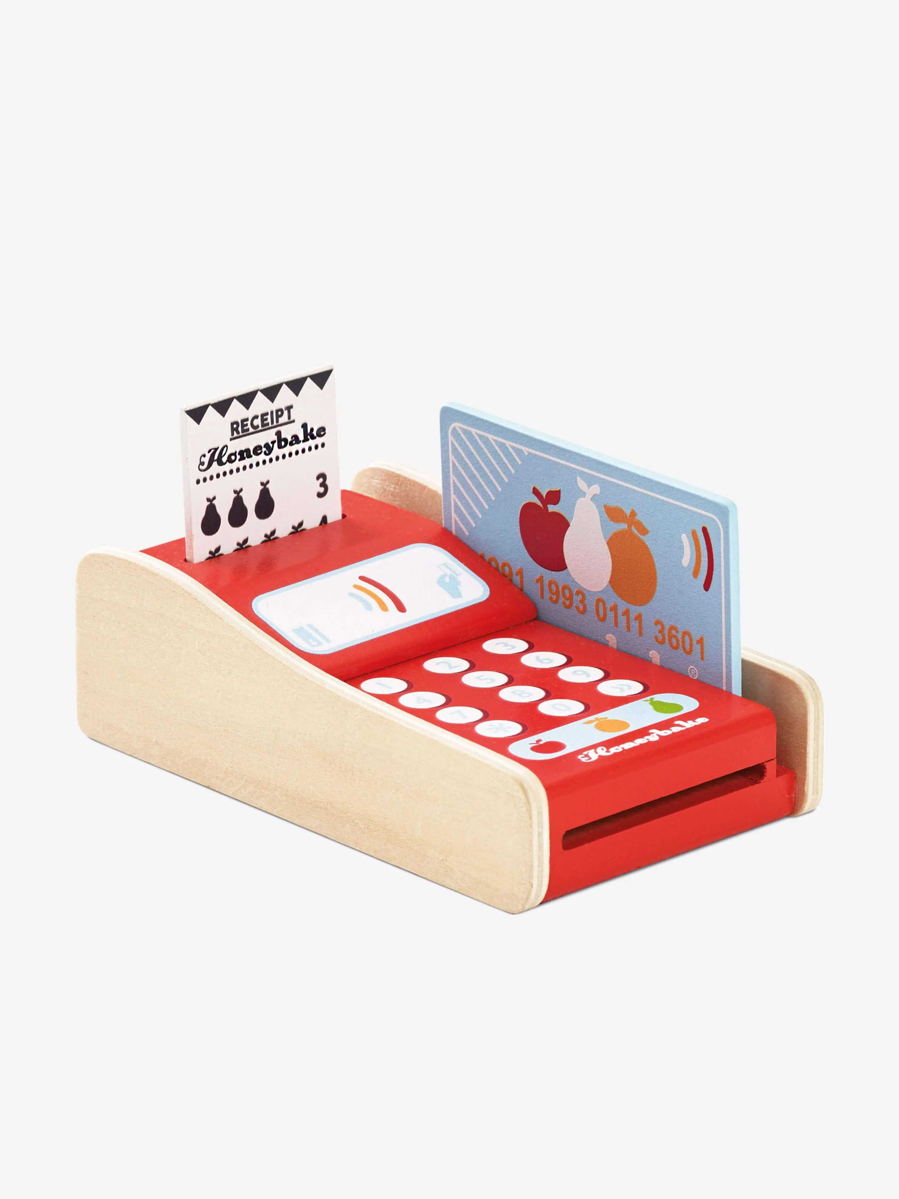 Le Toy Van Wooden Shop Card Machine (W:8Cm D:13.4cm H:4cm)