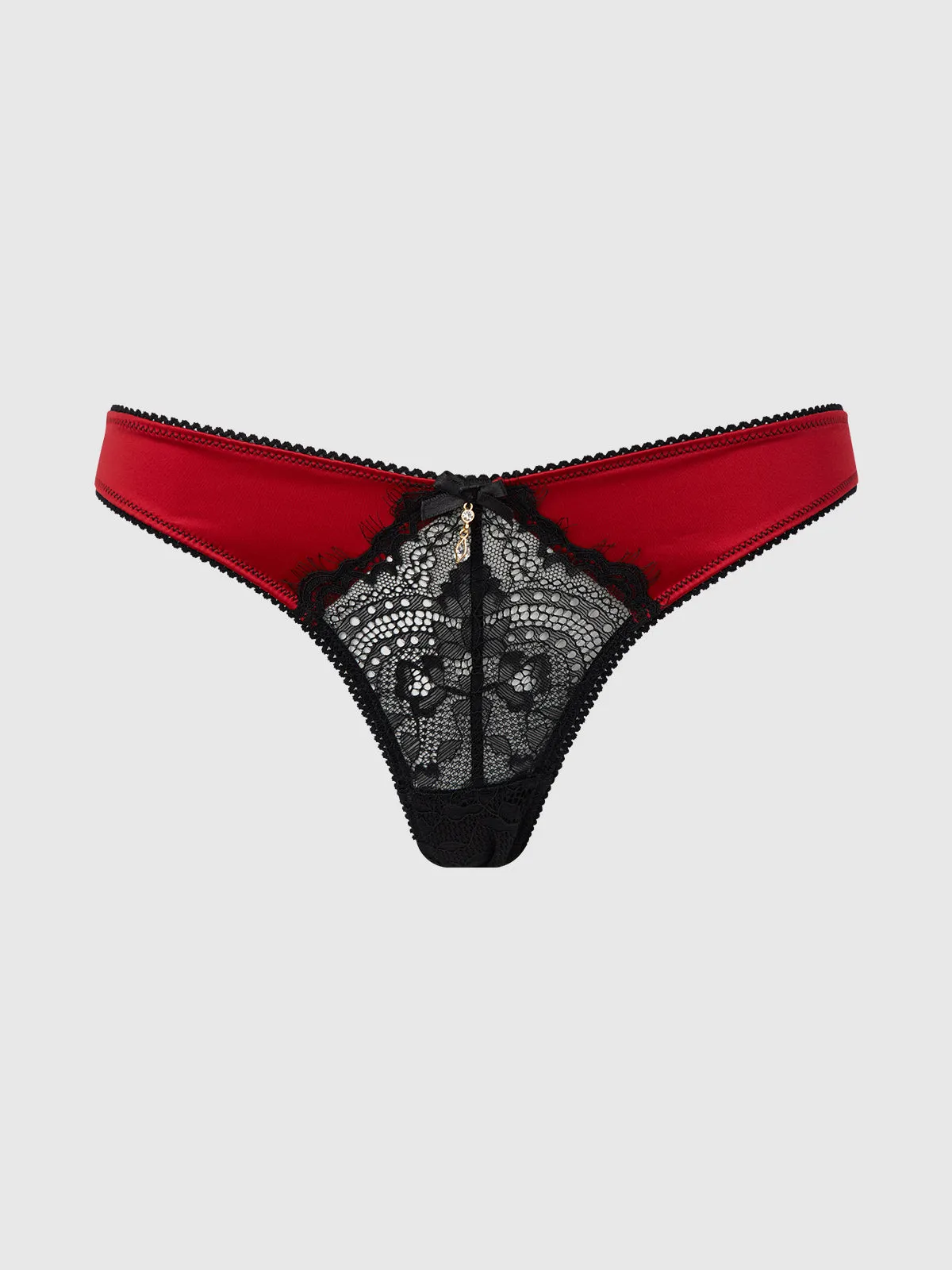 Lexi Lace Liquid Satin Open Back Hipster