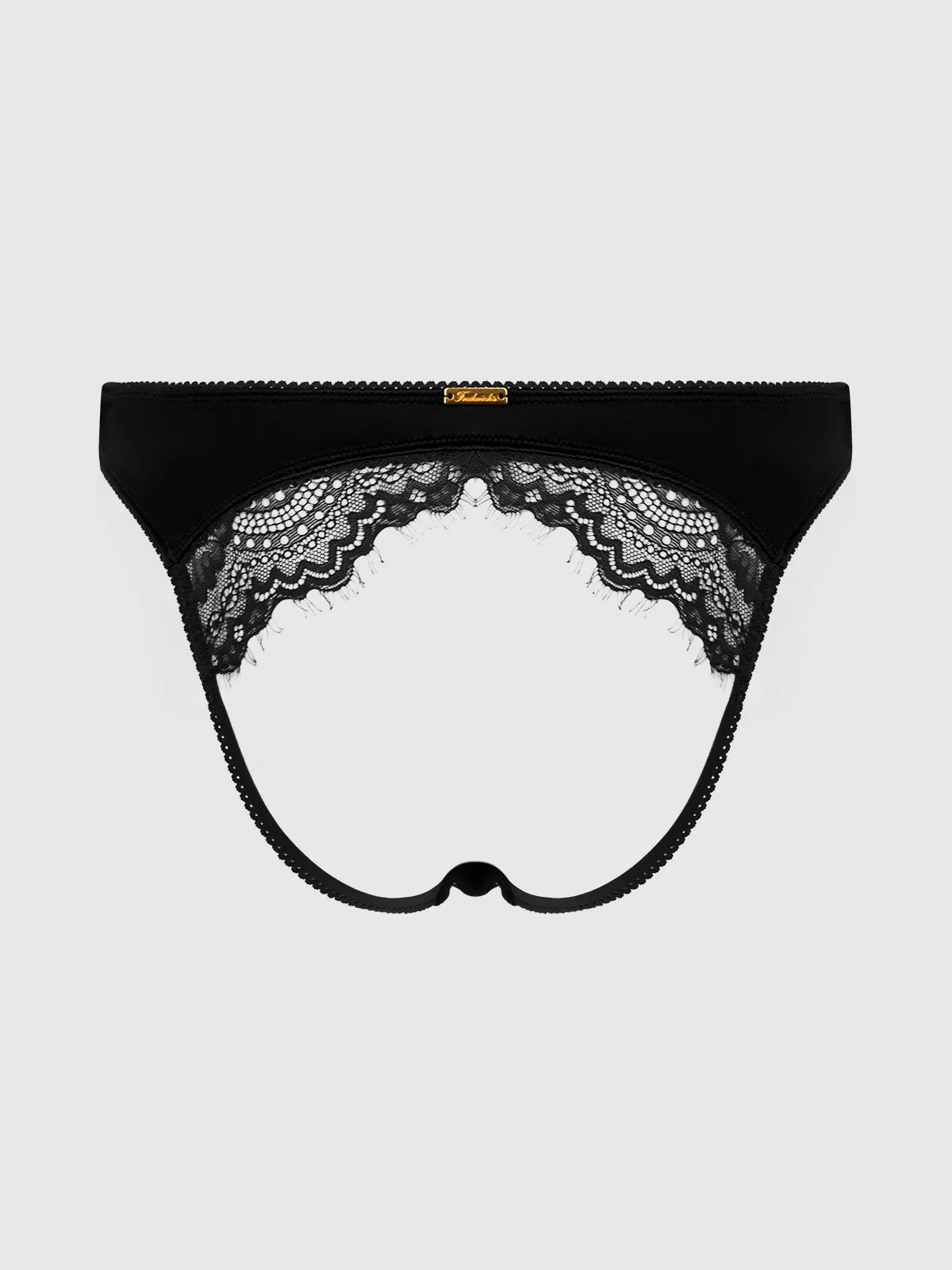 Lexi Lace Liquid Satin Open Back Hipster