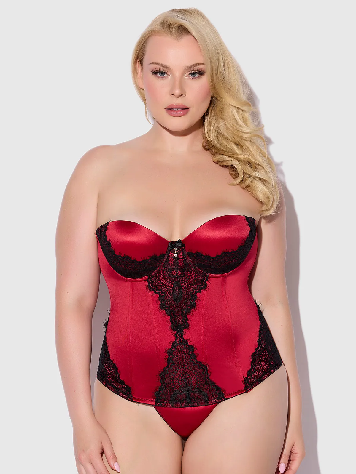 Lexi Liquid Satin Adjustable Push Up Corset