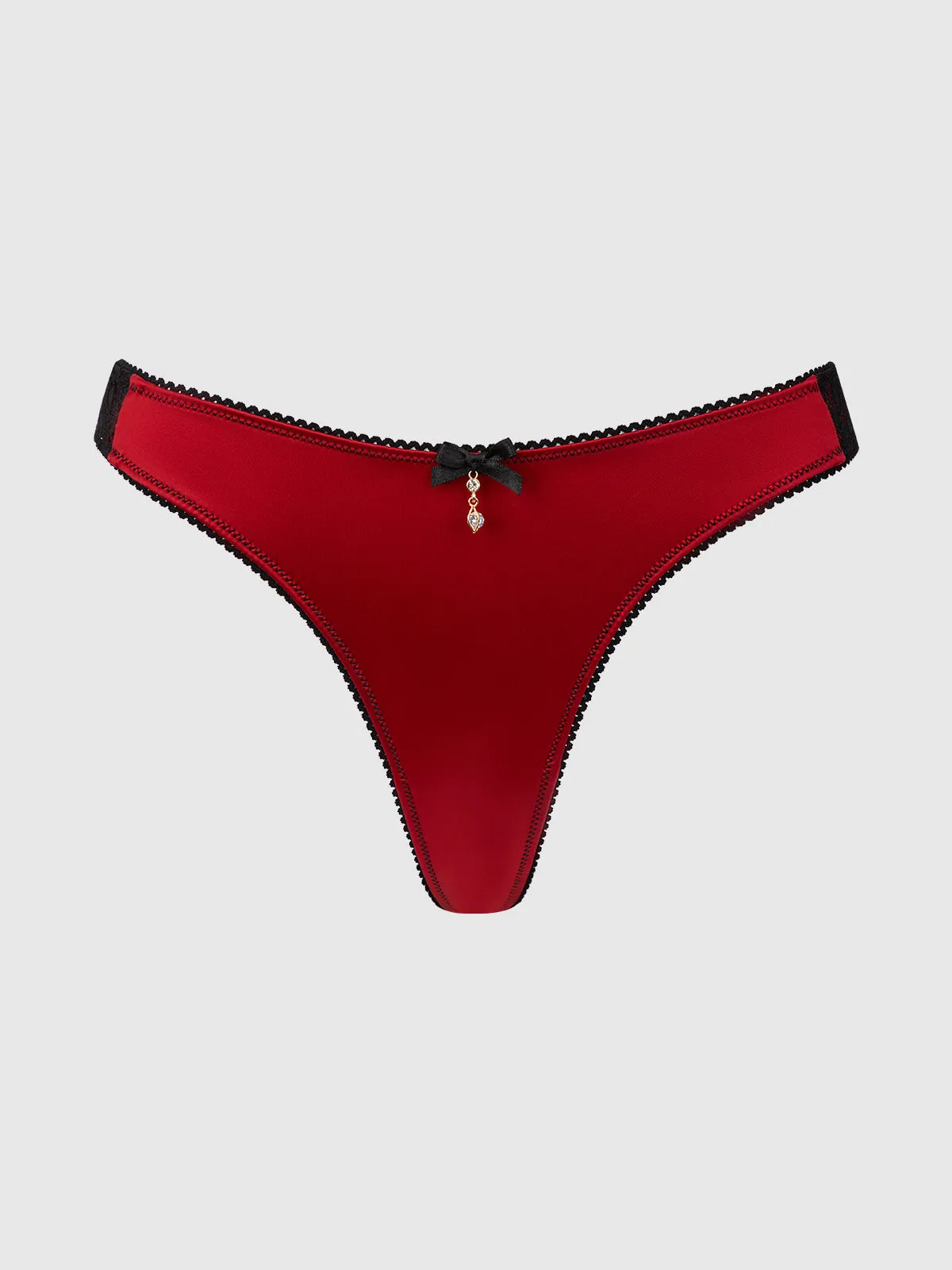 Lexi Liquid Satin & Lace V-Tanga Panty