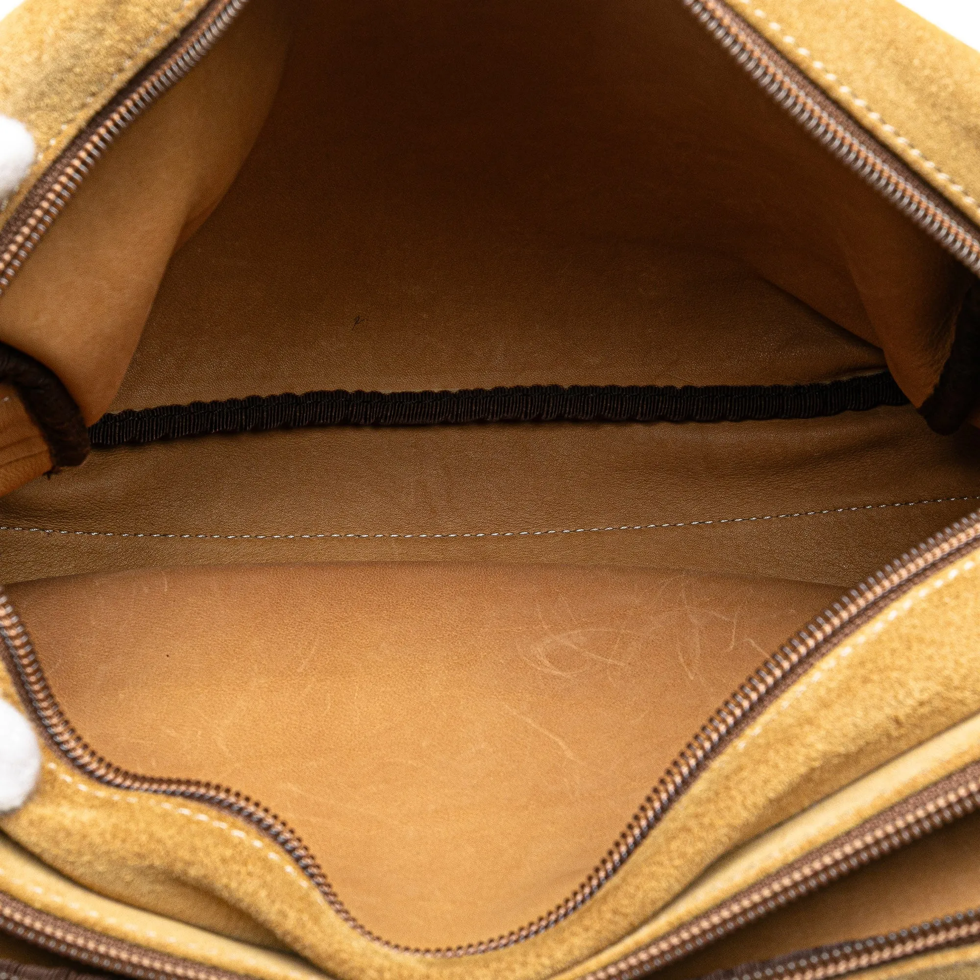 LOEWE Anagram Suede Crossbody Brown