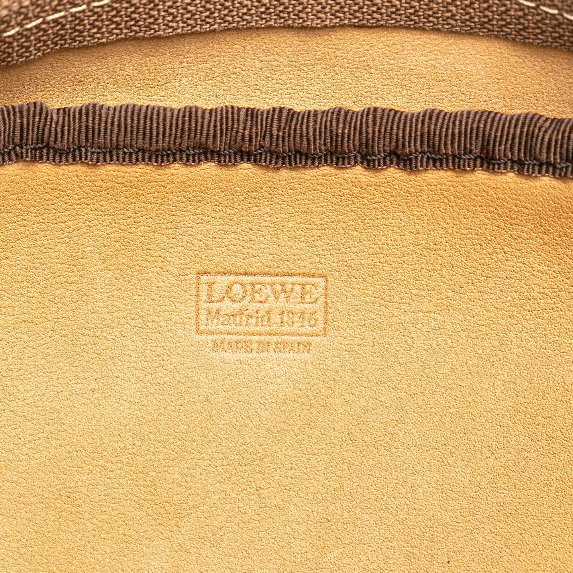 LOEWE Anagram Suede Crossbody Brown