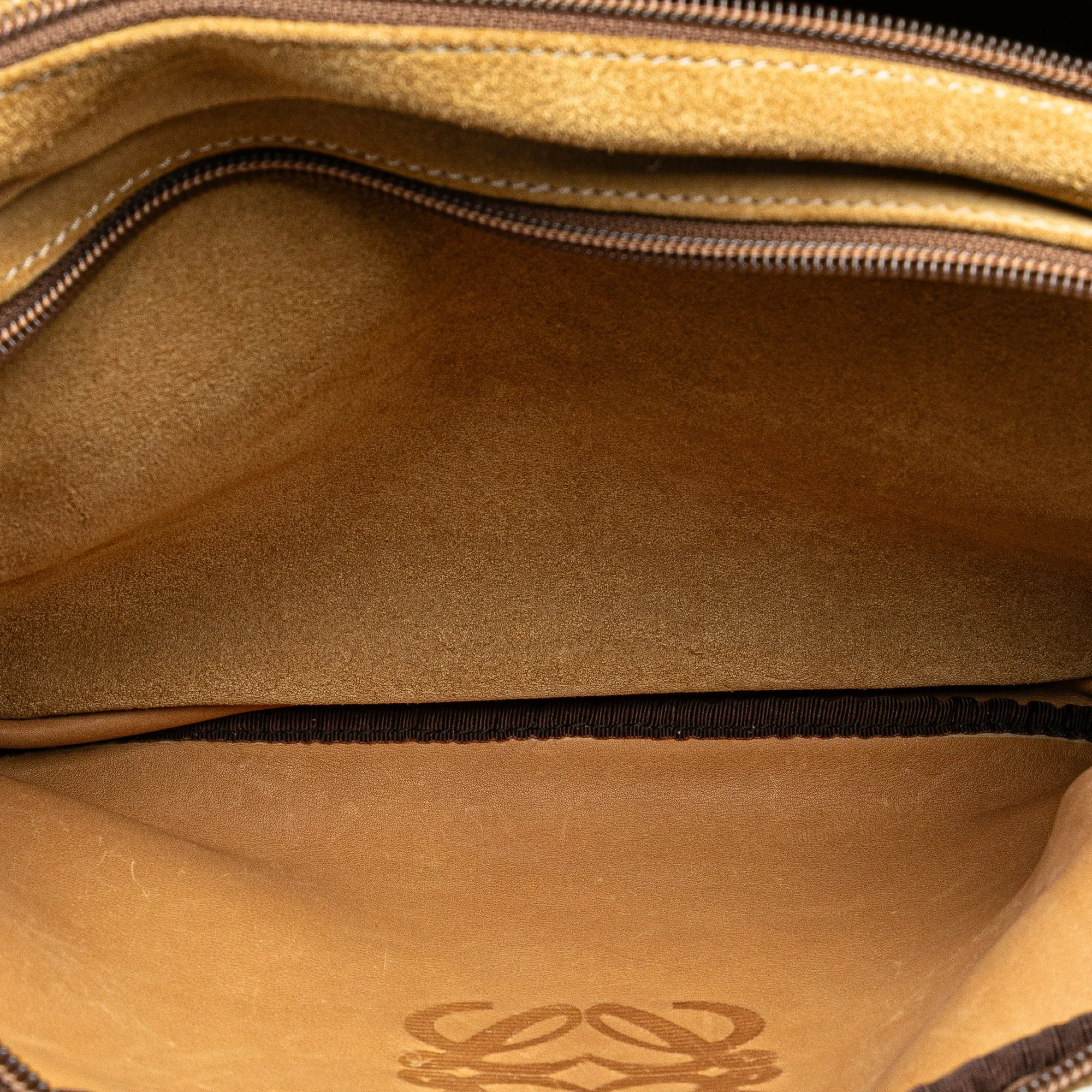 LOEWE Anagram Suede Crossbody Brown