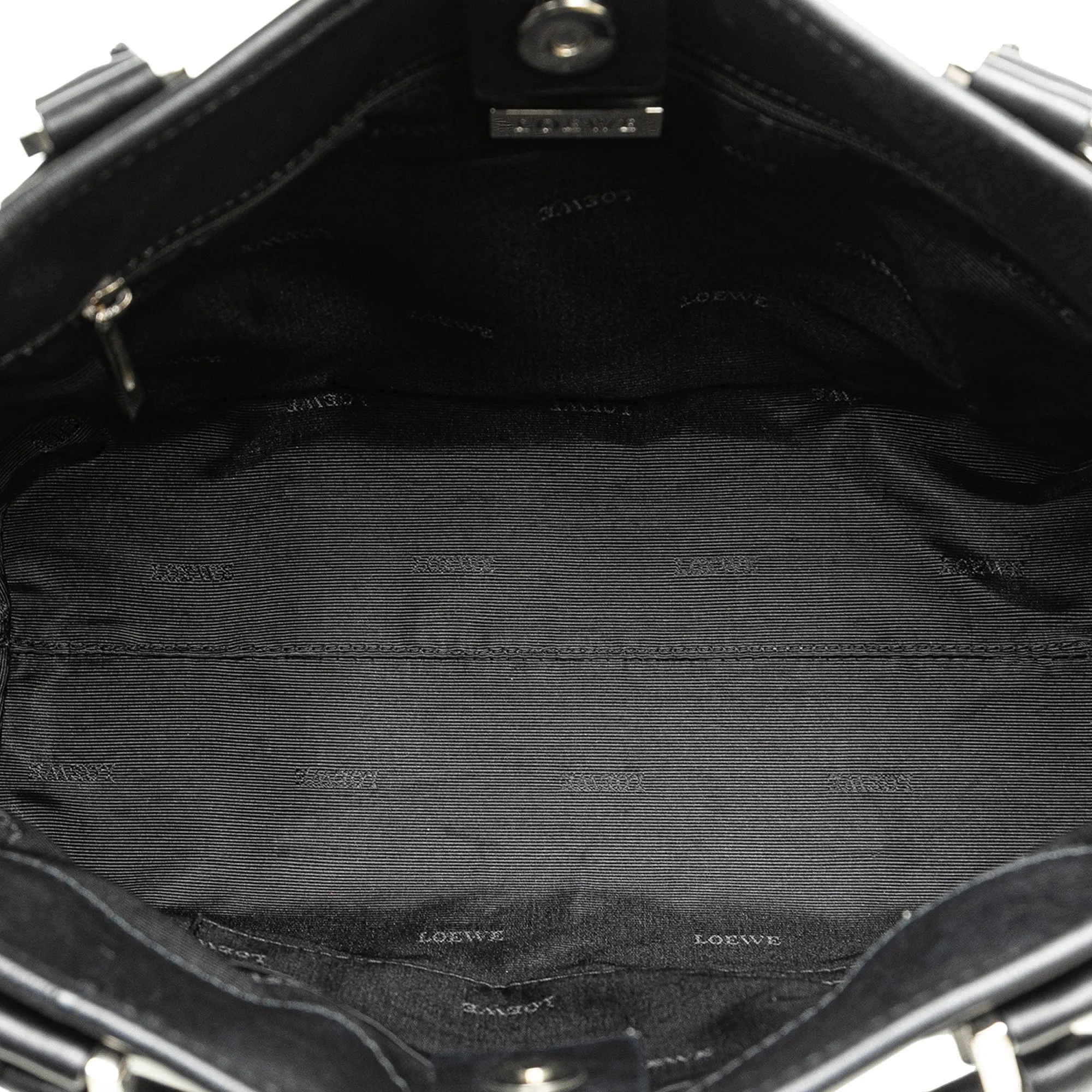LOEWE Leather Fusta 28 Tote Black