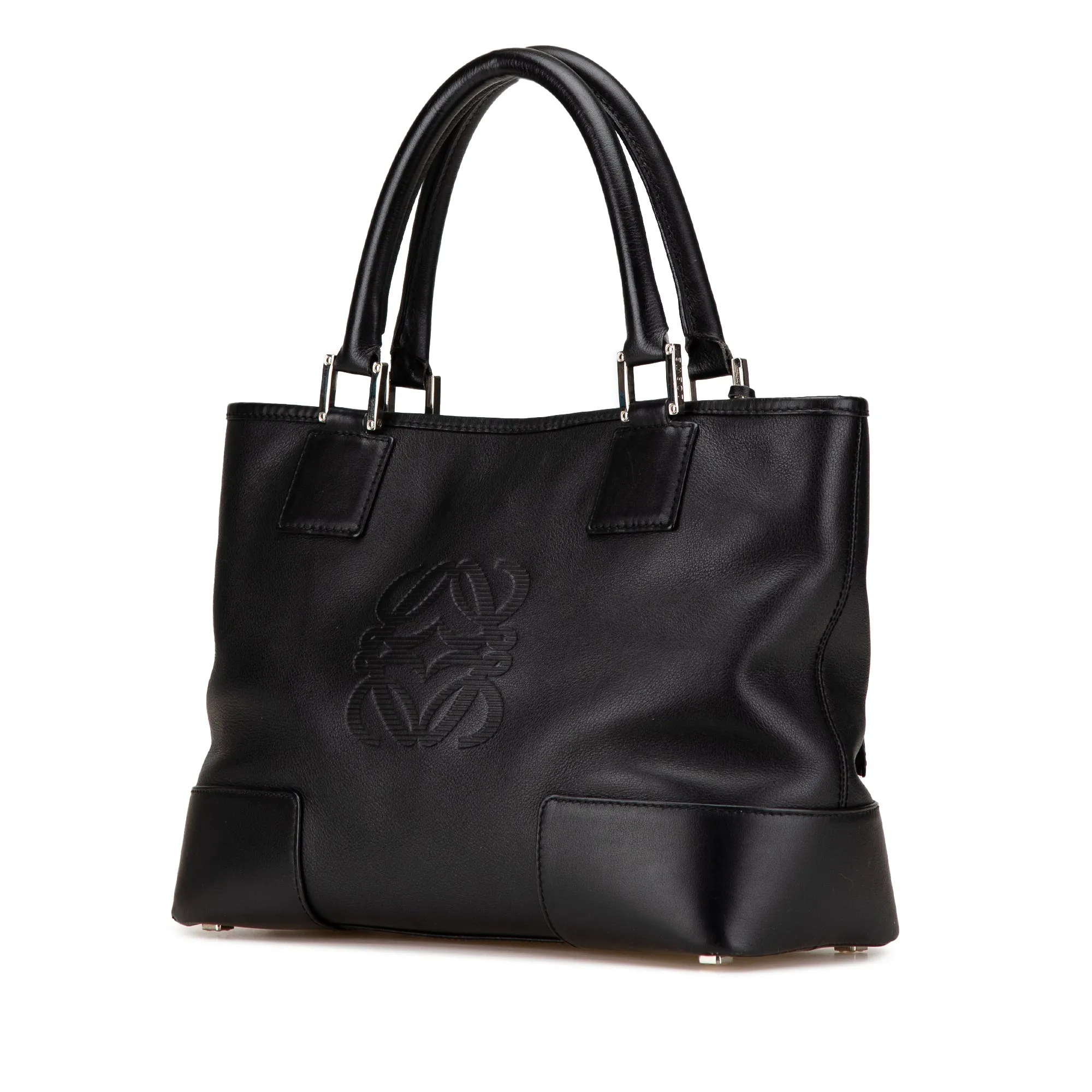 LOEWE Leather Fusta 28 Tote Black