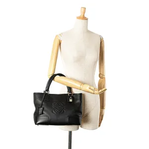 LOEWE Leather Fusta 28 Tote Black