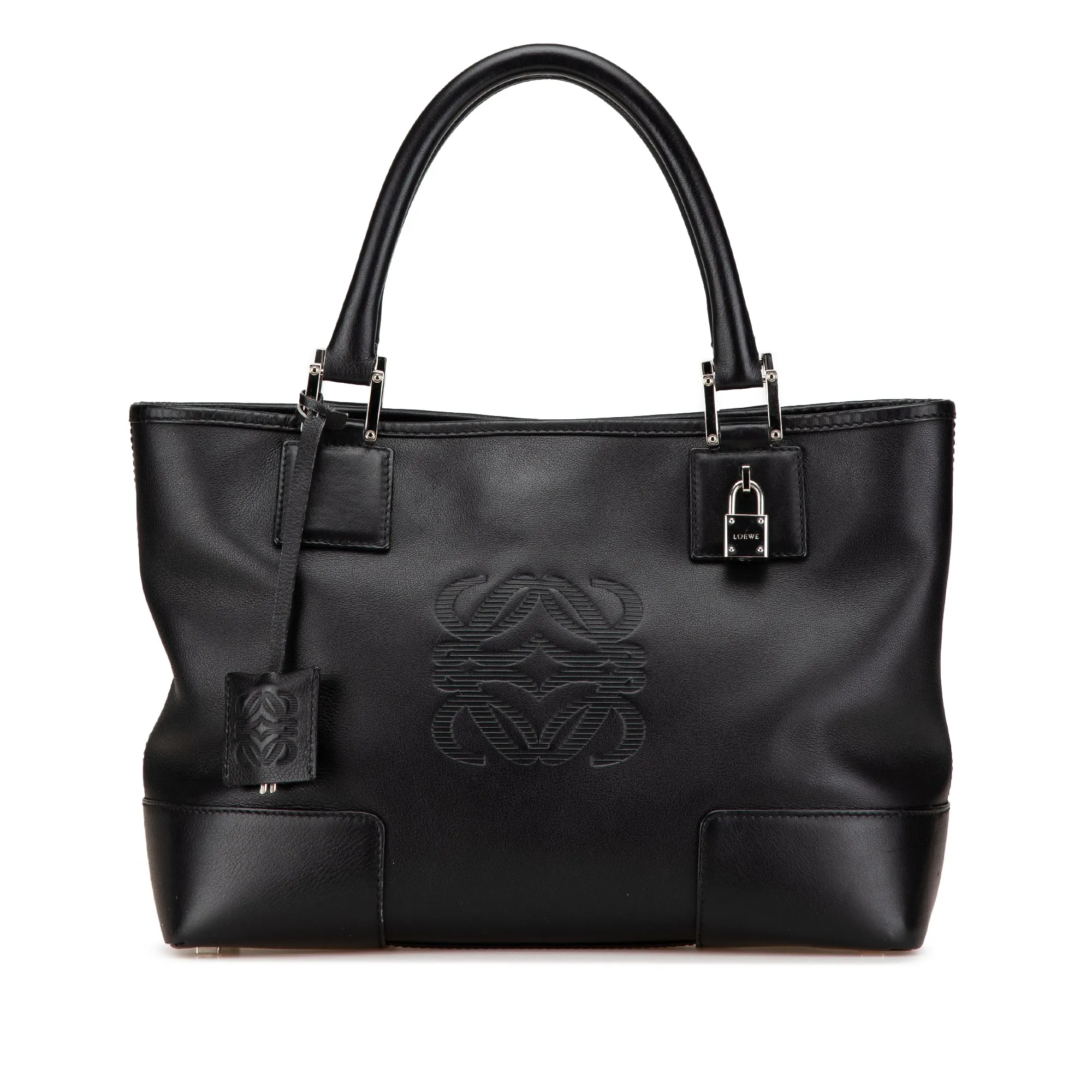 LOEWE Leather Fusta 28 Tote Black