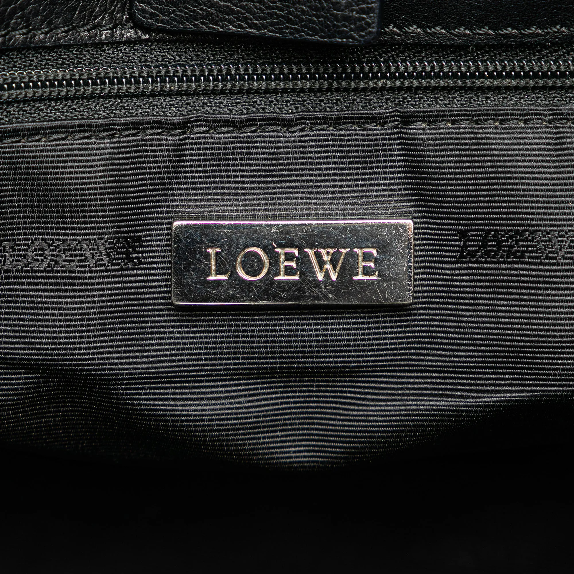LOEWE Leather Fusta 28 Tote Black