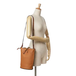 LOEWE Leather Gate Bucket Bag Brown