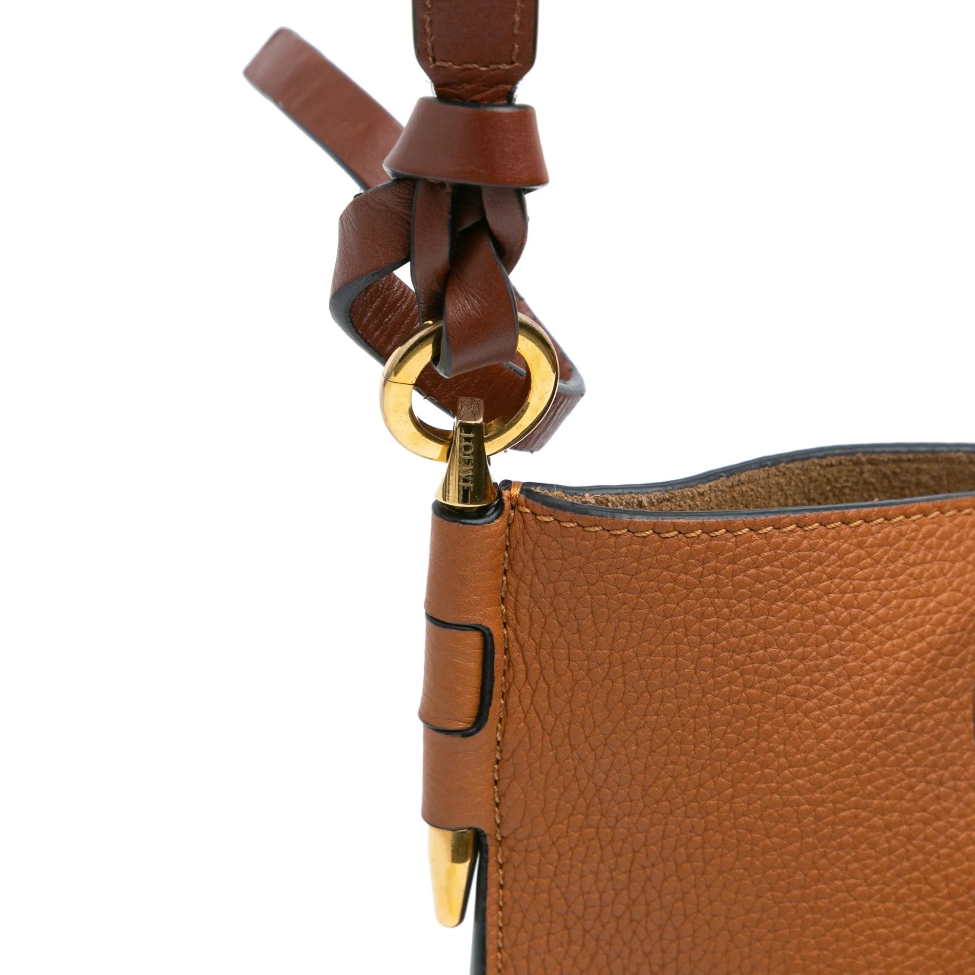 LOEWE Leather Gate Bucket Bag Brown