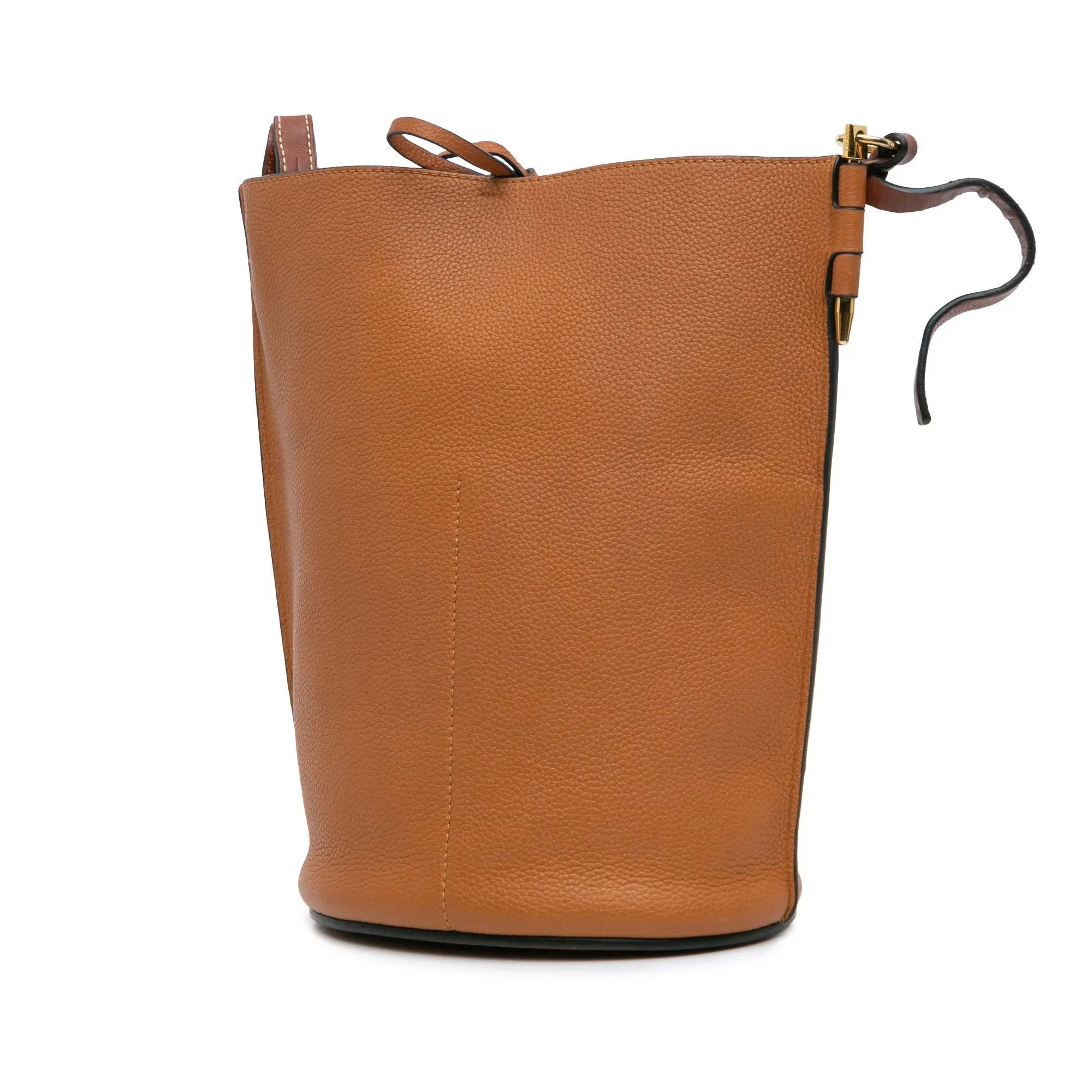 LOEWE Leather Gate Bucket Bag Brown